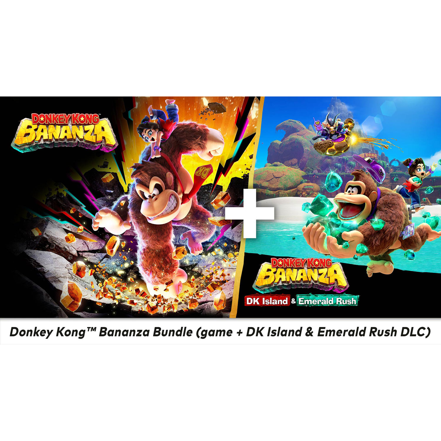 Ensemble Donkey Kong Bananza: jeu et contenu téléchargeable Île de DK et Course aux émeraudes - Téléchargement numérique