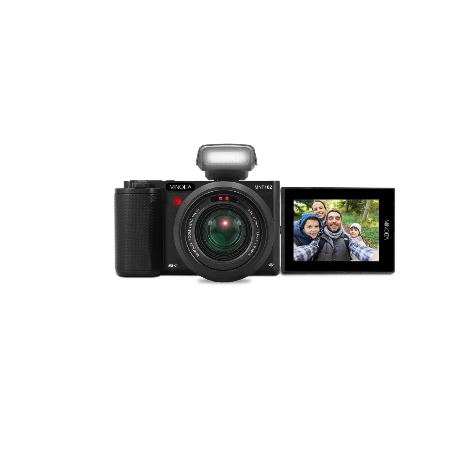 Minolta 72MP Camera w/10x Optical Zoom, Black