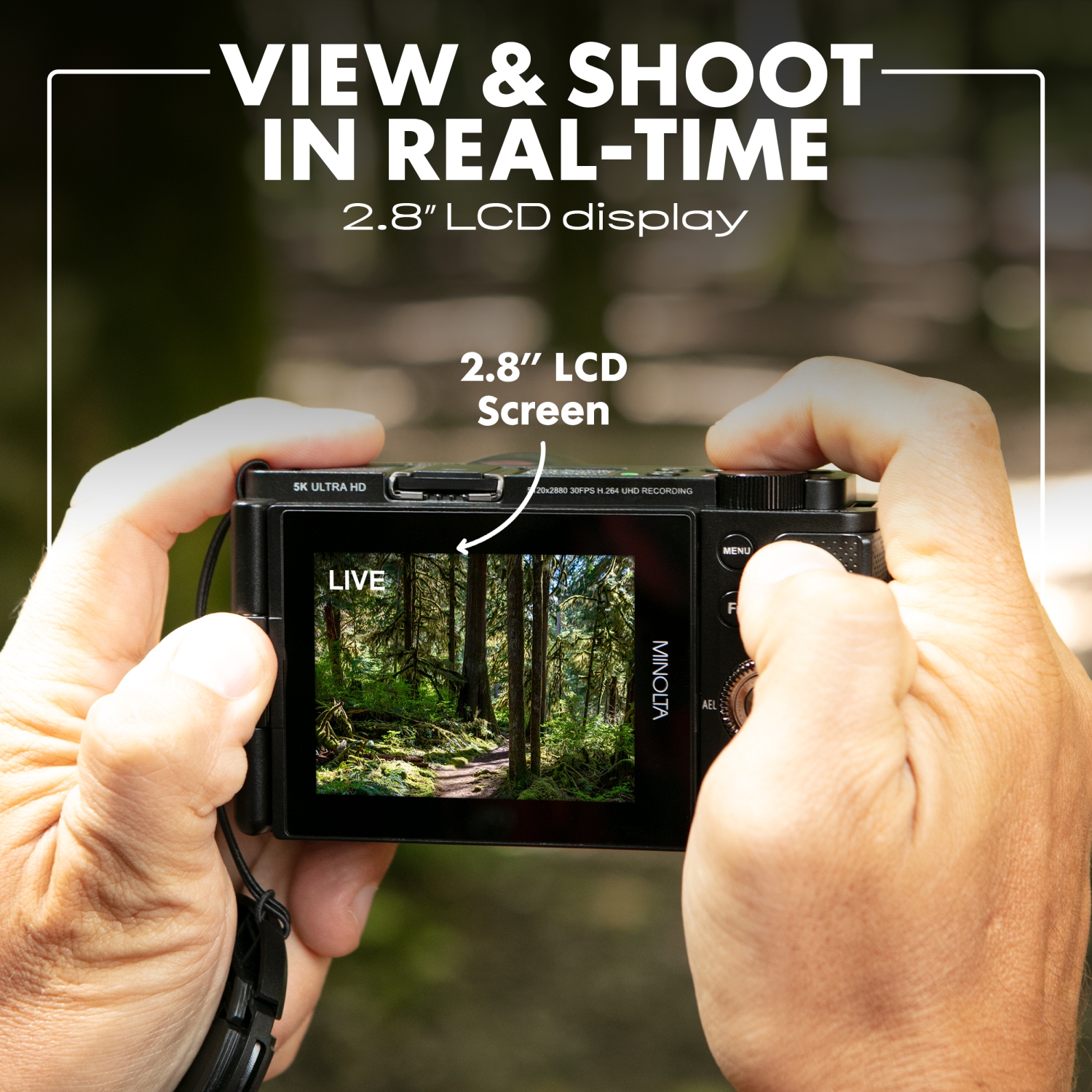 Minolta 72MP Camera w/10x Optical Zoom, Black