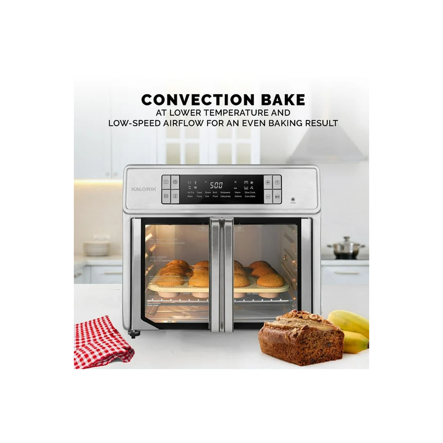 Four friteuse à air chaud numérique 26 pintes MAXX MD Advance de Kalorik – AFO52615SS