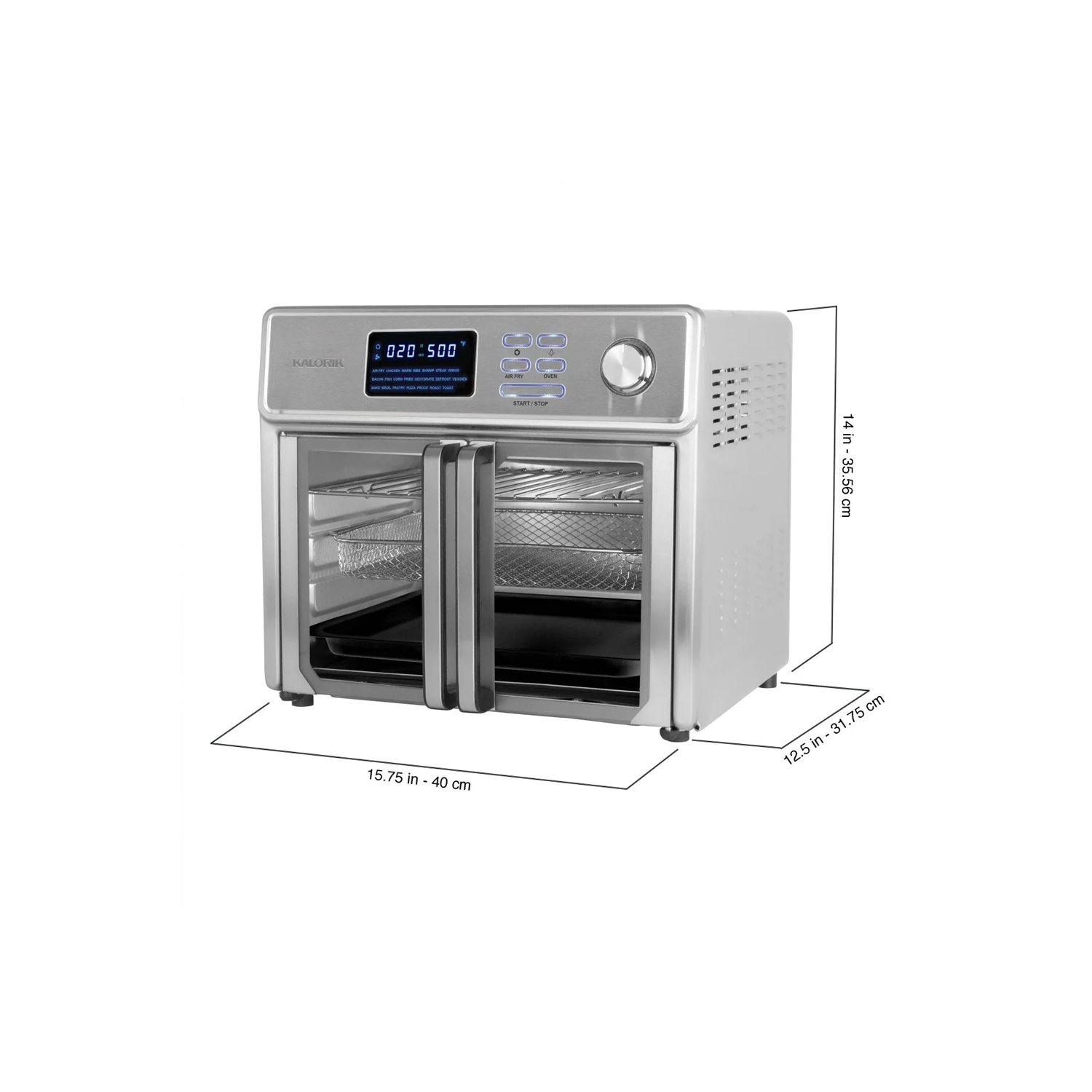 Four friteuse à air chaud numérique MAXX AFO51781SS de Kalorik, 26 pintes