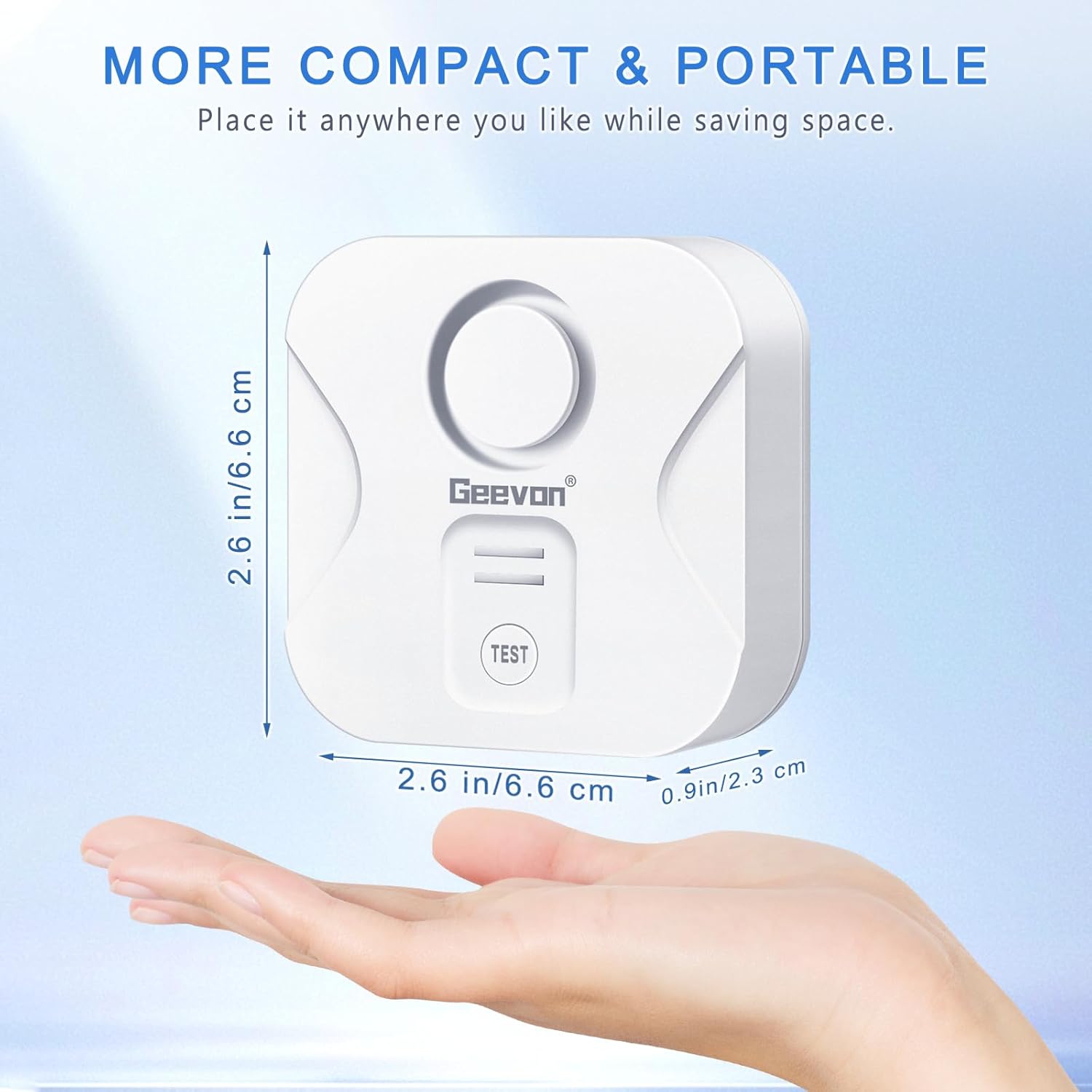 Geevon détecteurs 5 de fuites d'eau pour la maison, 100&nbsp;dB détecteurs de fuites puissants avec alerte de goutte pour la cuisine, le sous-sol, la