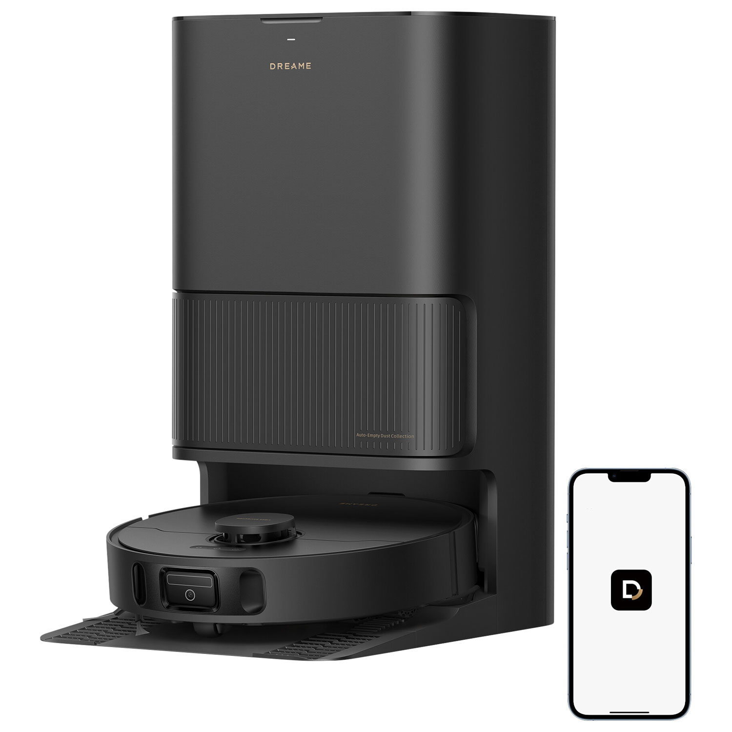 Dreame GoVac 400 Self-Cleaning & Auto-Empty Robot Vacuum & Mop - Black