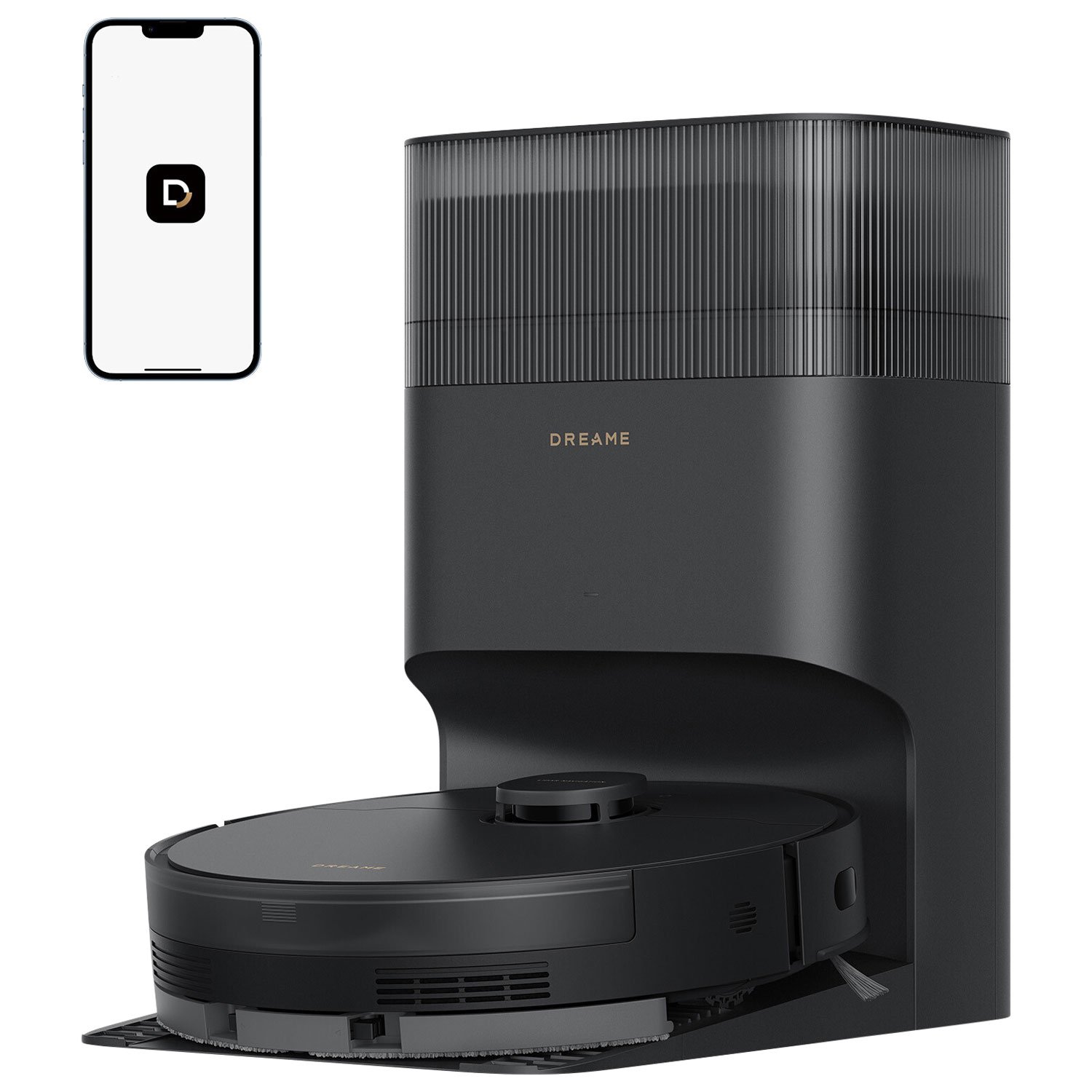 Aspirateur robot à vadrouille autonettoyante à vidange automatique GoVac 300 de Dreame - Noir