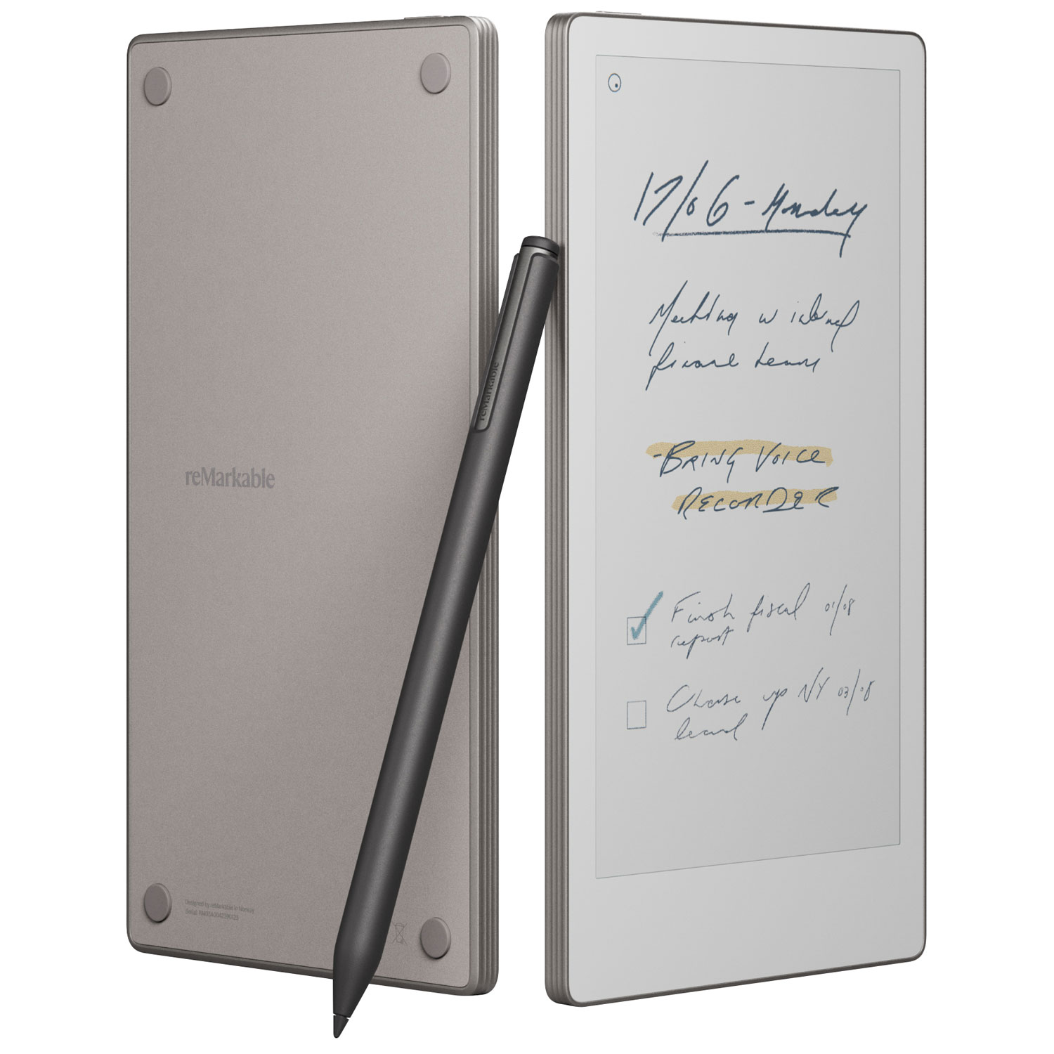 Tablette en papier électronique Paper Pro Move 7,3 po 64 Go de reMarkable avec stylet Marker Plus - Argent