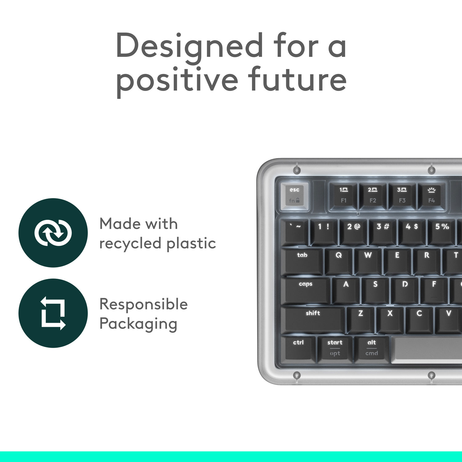 Logitech Alto Keys K98M Bluetooth Backlit Mechanical Full-Size Keyboard - Graphite - English