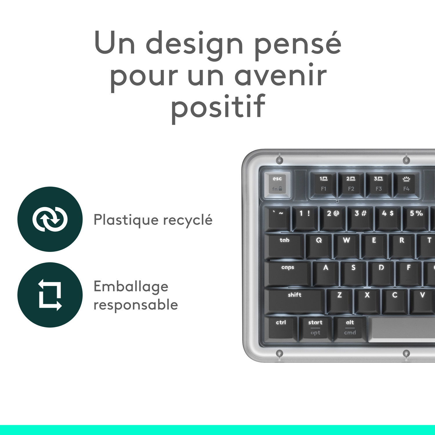 Logitech Alto Keys K98M Bluetooth Backlit Mechanical Full-Size Keyboard - Graphite - English