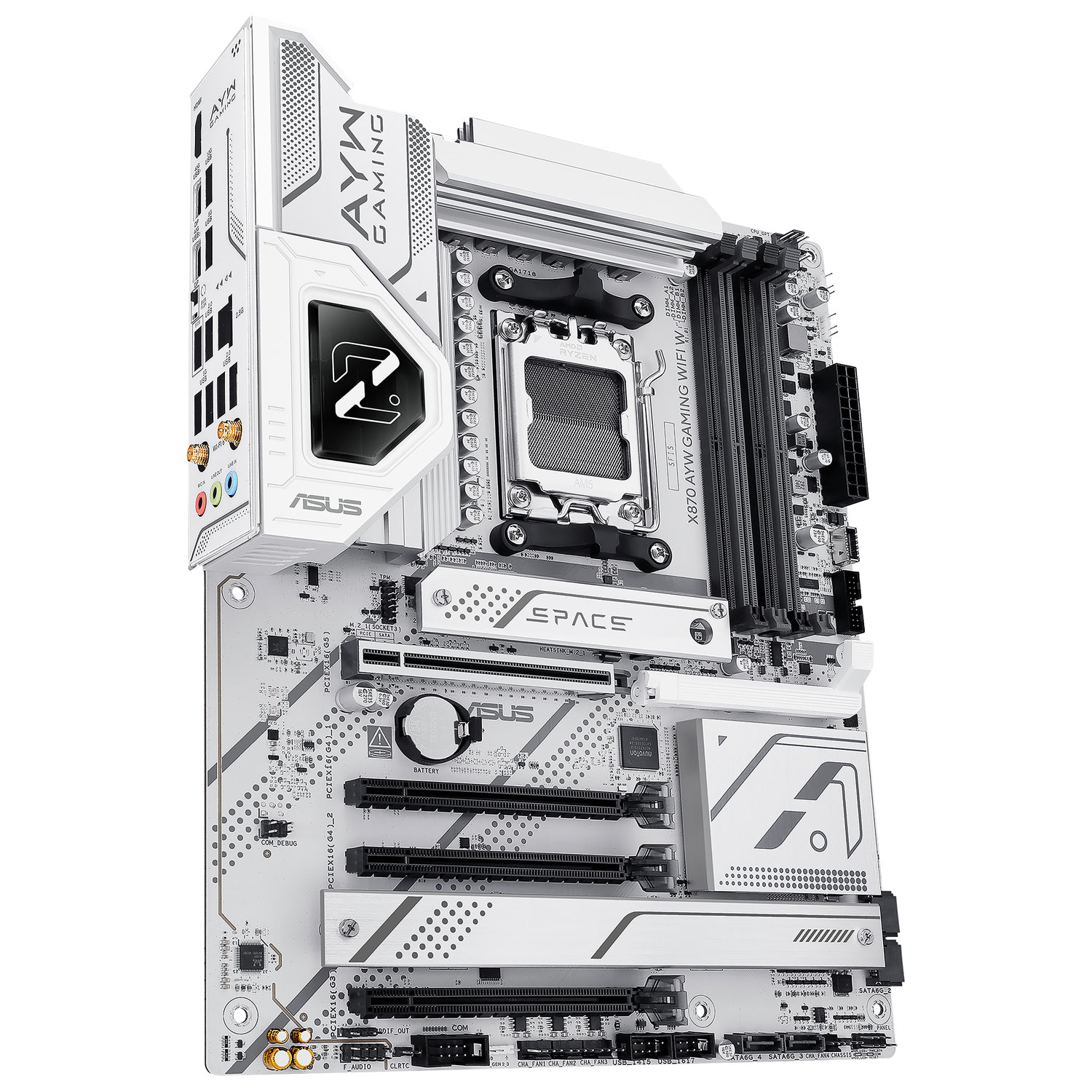 Carte mère X870 AYW Gaming Wi-Fi 6 AM5 DDR5 d'ASUS pour processeurs Ryzen 9000/8000/7000 d'AMD