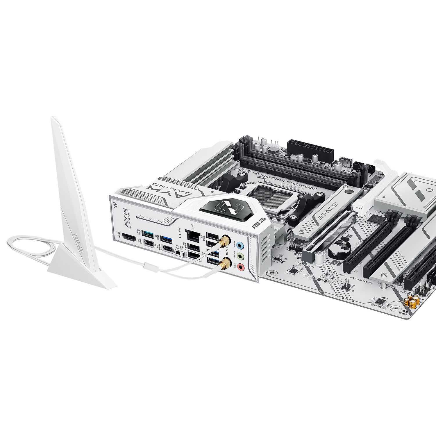 Carte mère X870 AYW Gaming Wi-Fi 6 AM5 DDR5 d'ASUS pour processeurs Ryzen 9000/8000/7000 d'AMD