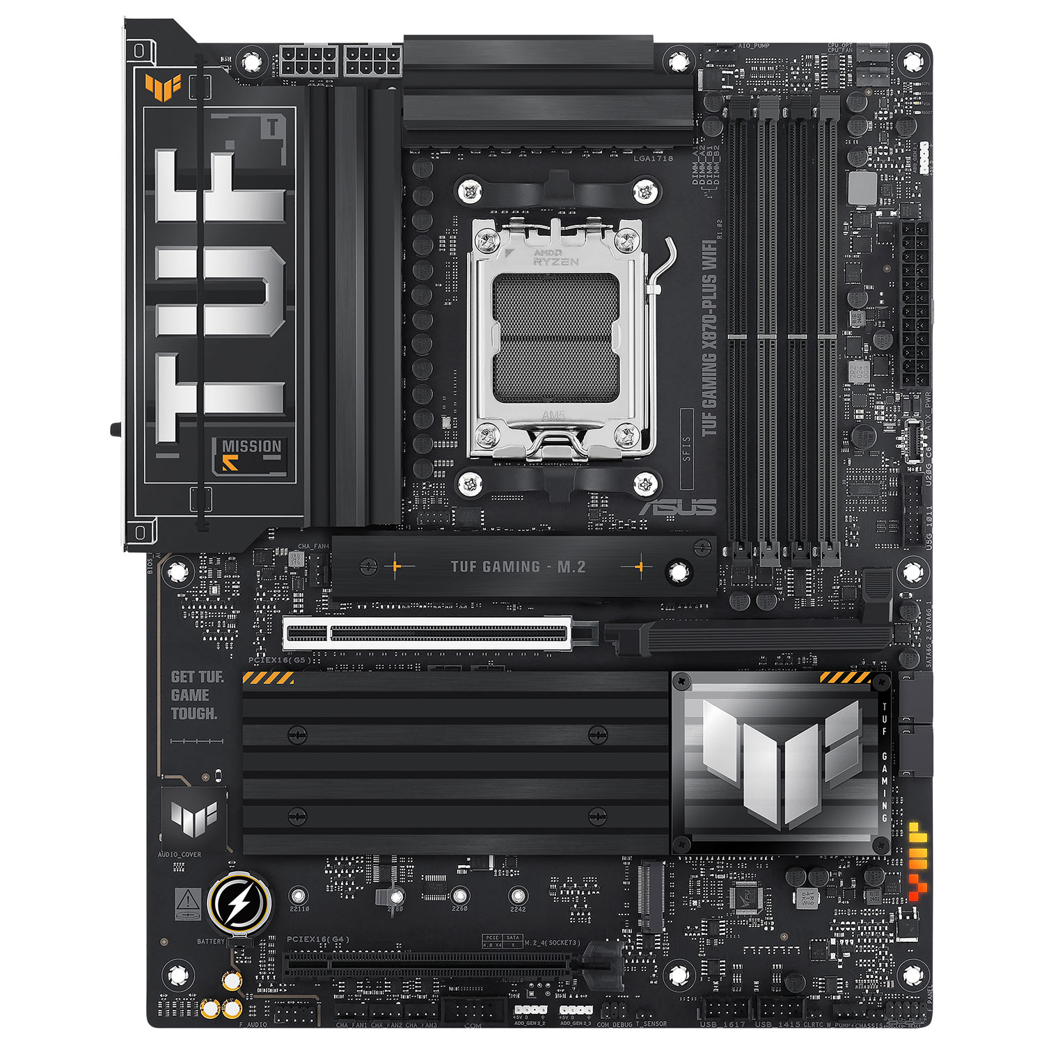 Carte mère TUF GAMING X870-PLUS Wi-Fi 7 ATX AM5 d'ASUS pour processeurs Ryzen 9000/8000/7000 d'AMD