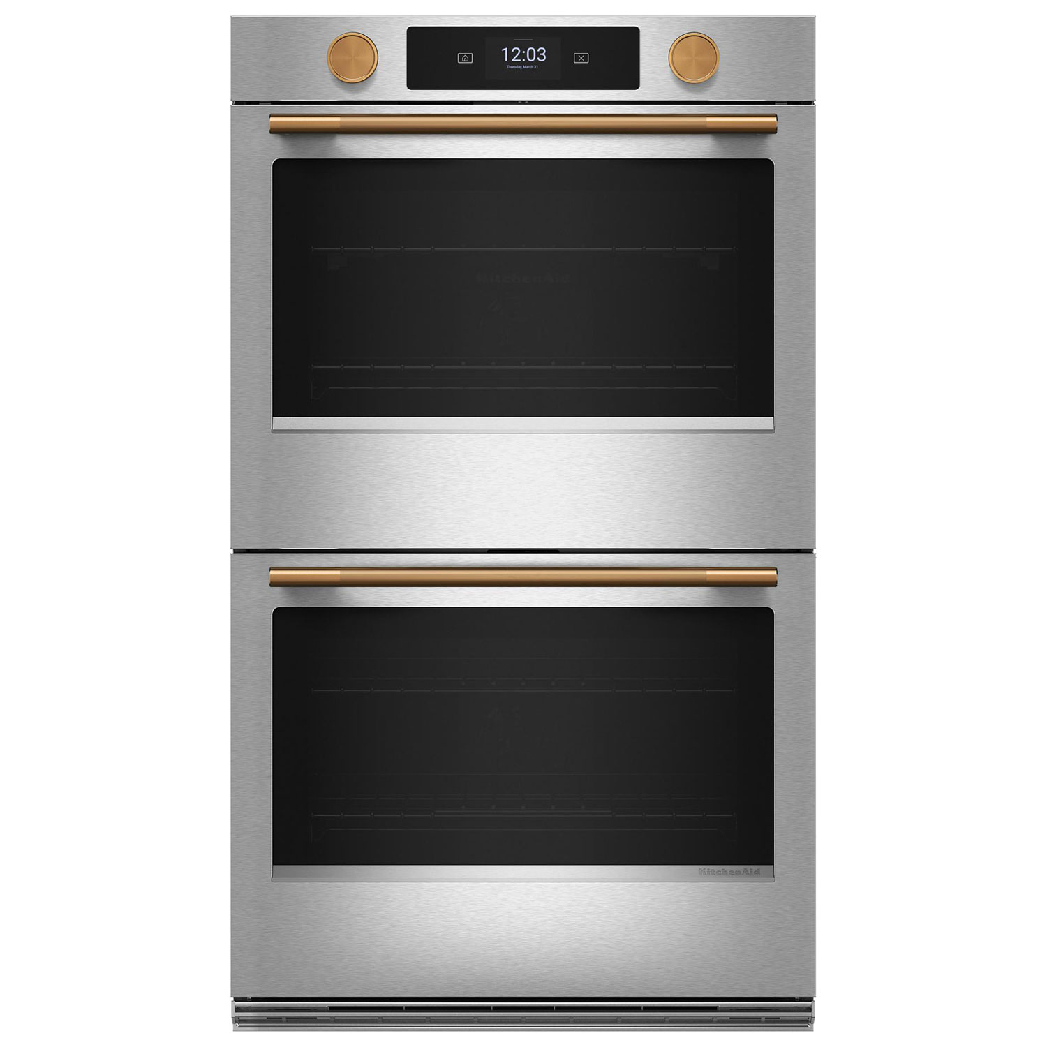 Trousse avec poignées et boutons pour ensemble four mural double et micro-ondes de 30 po de KitchenAid - Acier inoxydable