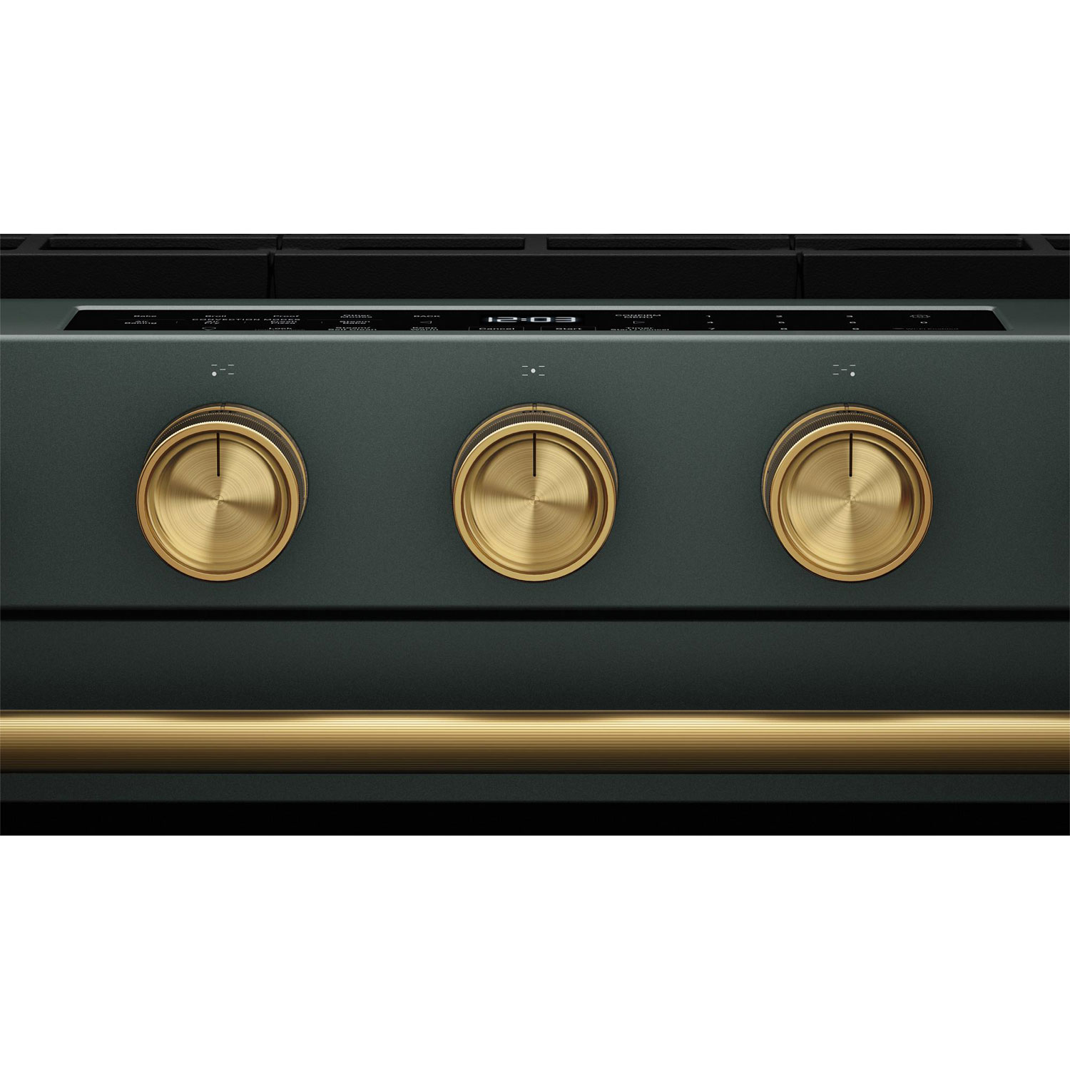 Trousse 6 pièces avec poignée et boutons pour cuisinière électrique encastrable à convection de KitchenAid - Laiton