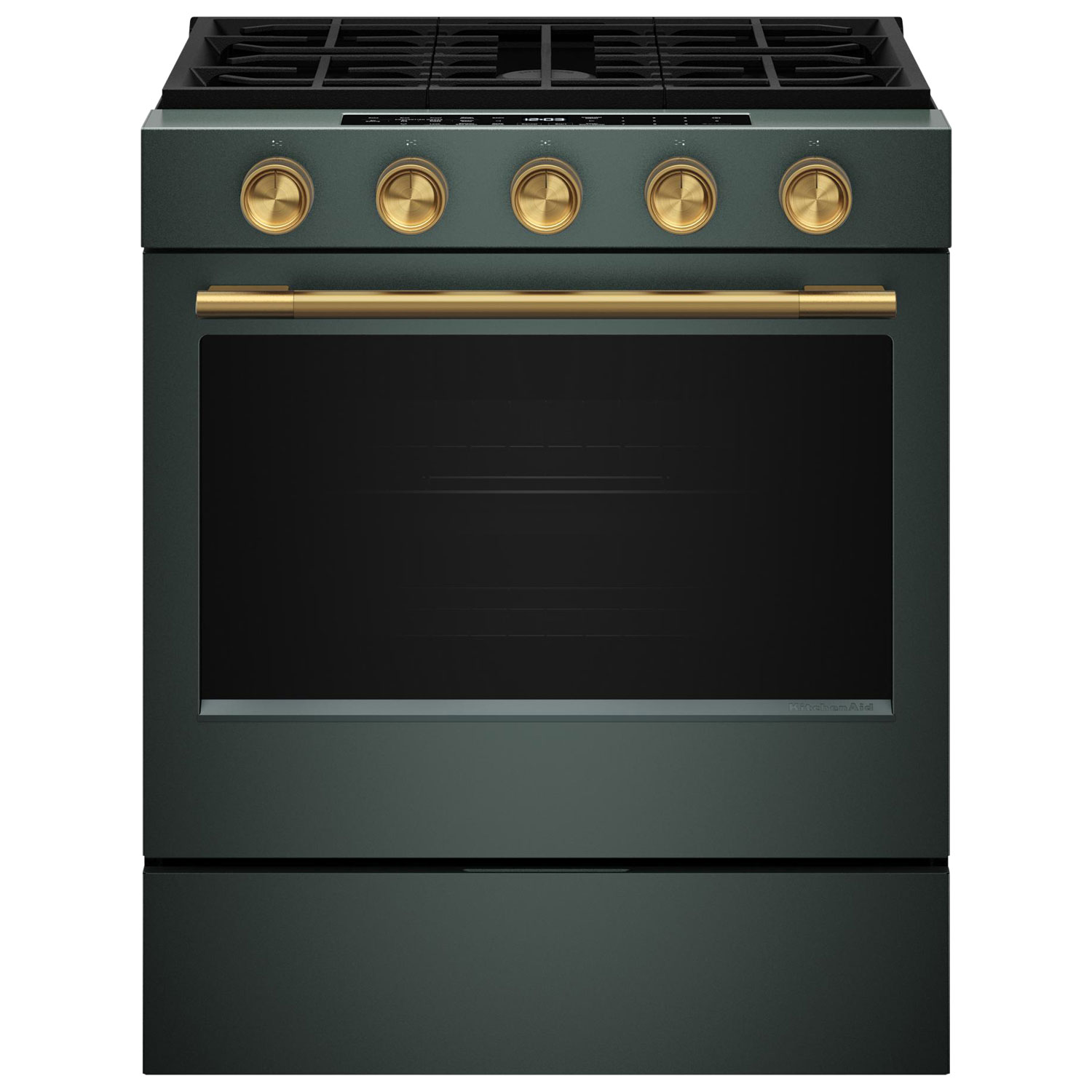 Trousse 6 pièces avec poignée et boutons pour cuisinière électrique encastrable à convection de KitchenAid - Laiton