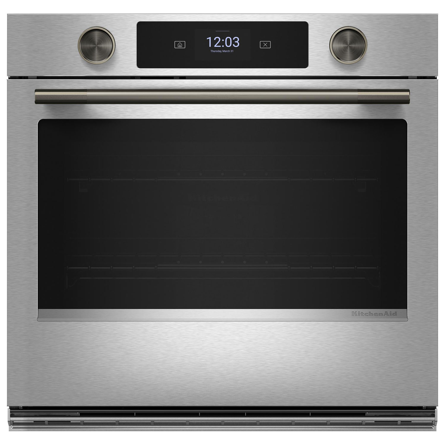 Trousse avec poignée et boutons pour four mural simple de KitchenAid - Minerai noir