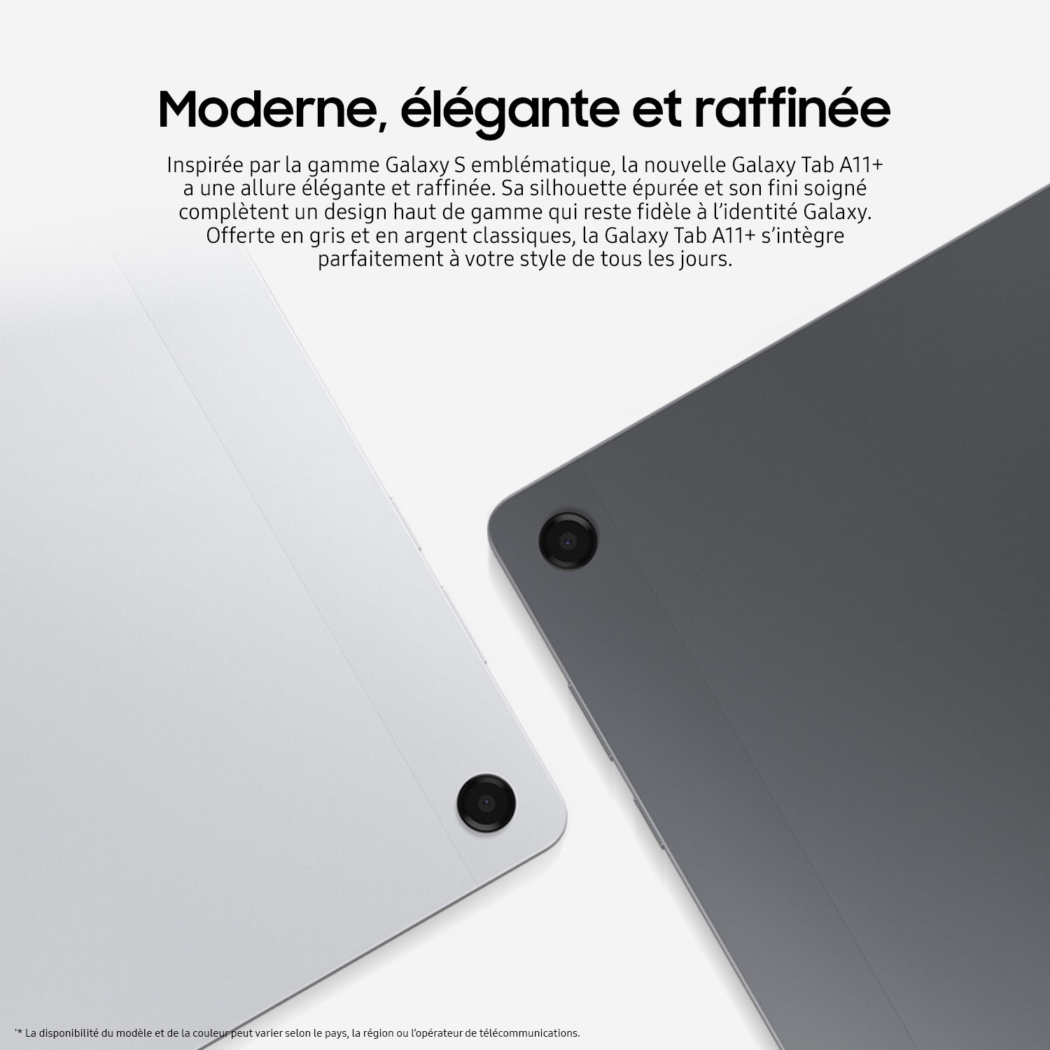 Tablette Galaxy Tab A11+ 11 po 256 Go Android de Samsung à processeur MT8775 de MediaTek - Argent