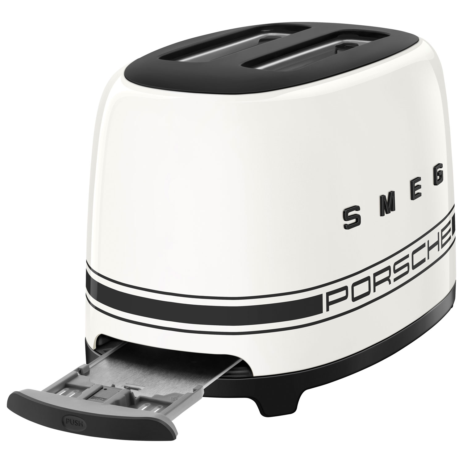 Grille-pain rétro Années 50 de Smeg x Porsche - 2 tranches - Blanc - Partenaire de détail exclusif
