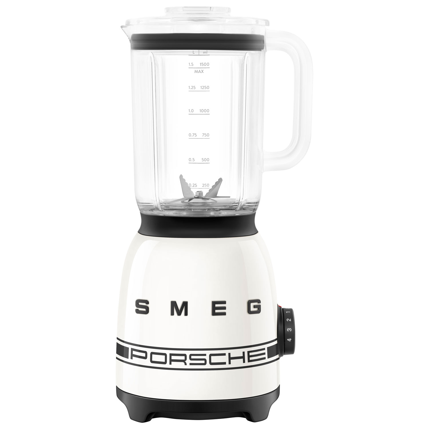 Smeg x Porsche 50's Style 1.5L 600-Watt Countertop Blender - Carrara White - Exclusive Retail Partner