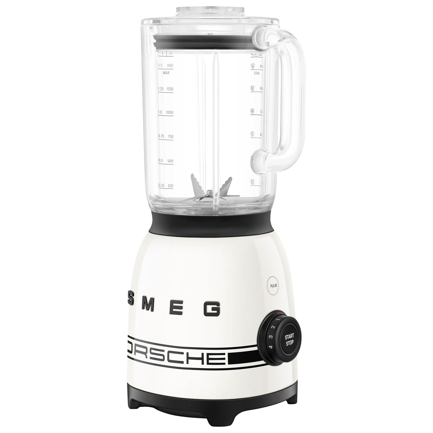 Smeg x Porsche 50's Style 1.5L 600-Watt Countertop Blender - Carrara White - Exclusive Retail Partner