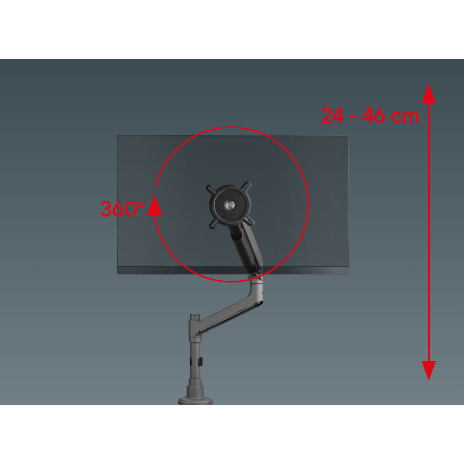 Support dynamique pour un moniteur de 17 à 50 po de One For All - Titane