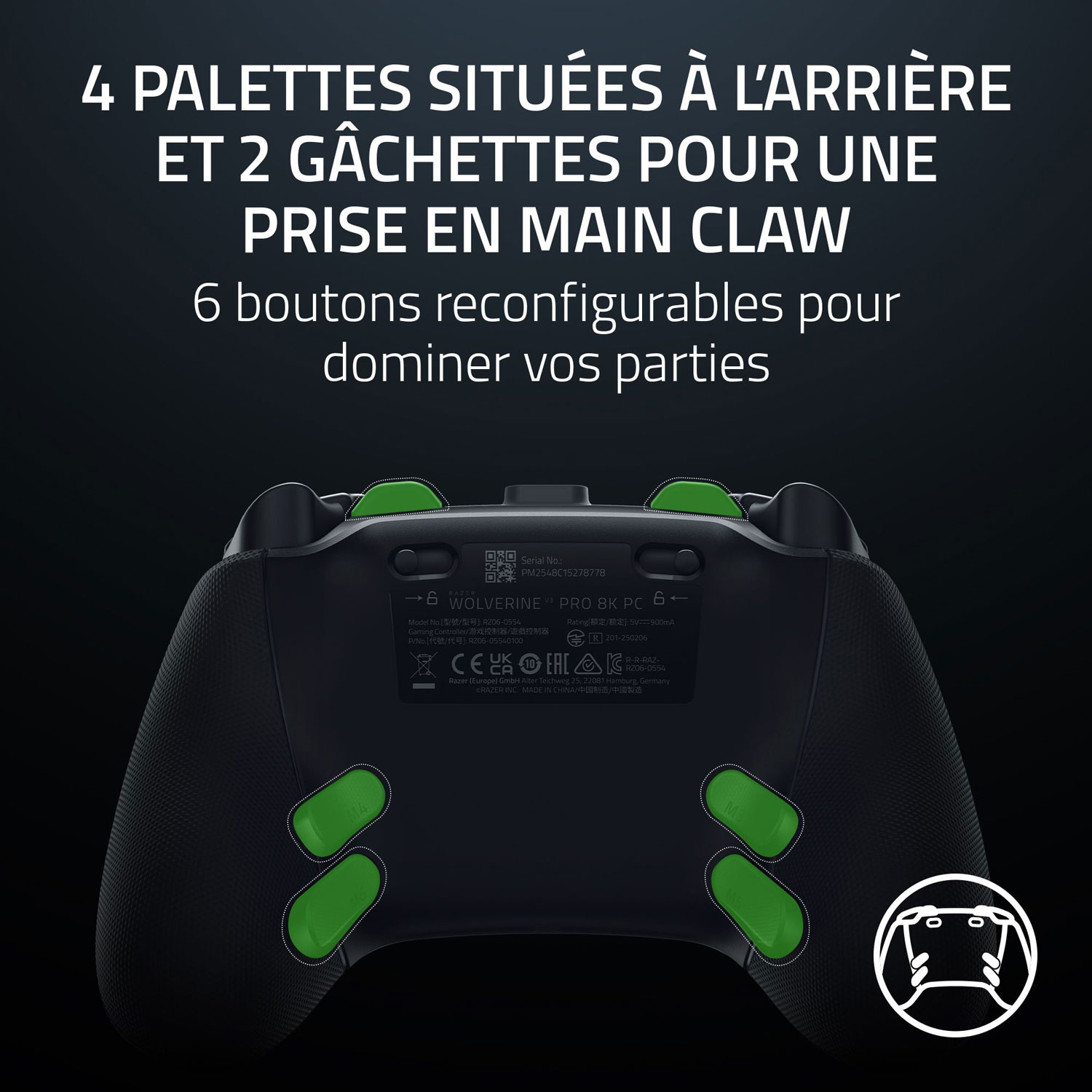 Razer Wolverine V3 Pro Tournament Edition Wireless Esports Controller for Xbox Series X|S & PC- Black