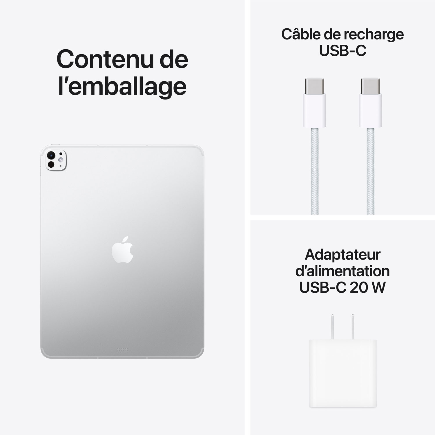 iPad Pro M5 13 po 256 Go avec Wi-Fi et 5G d'Apple - Argenté