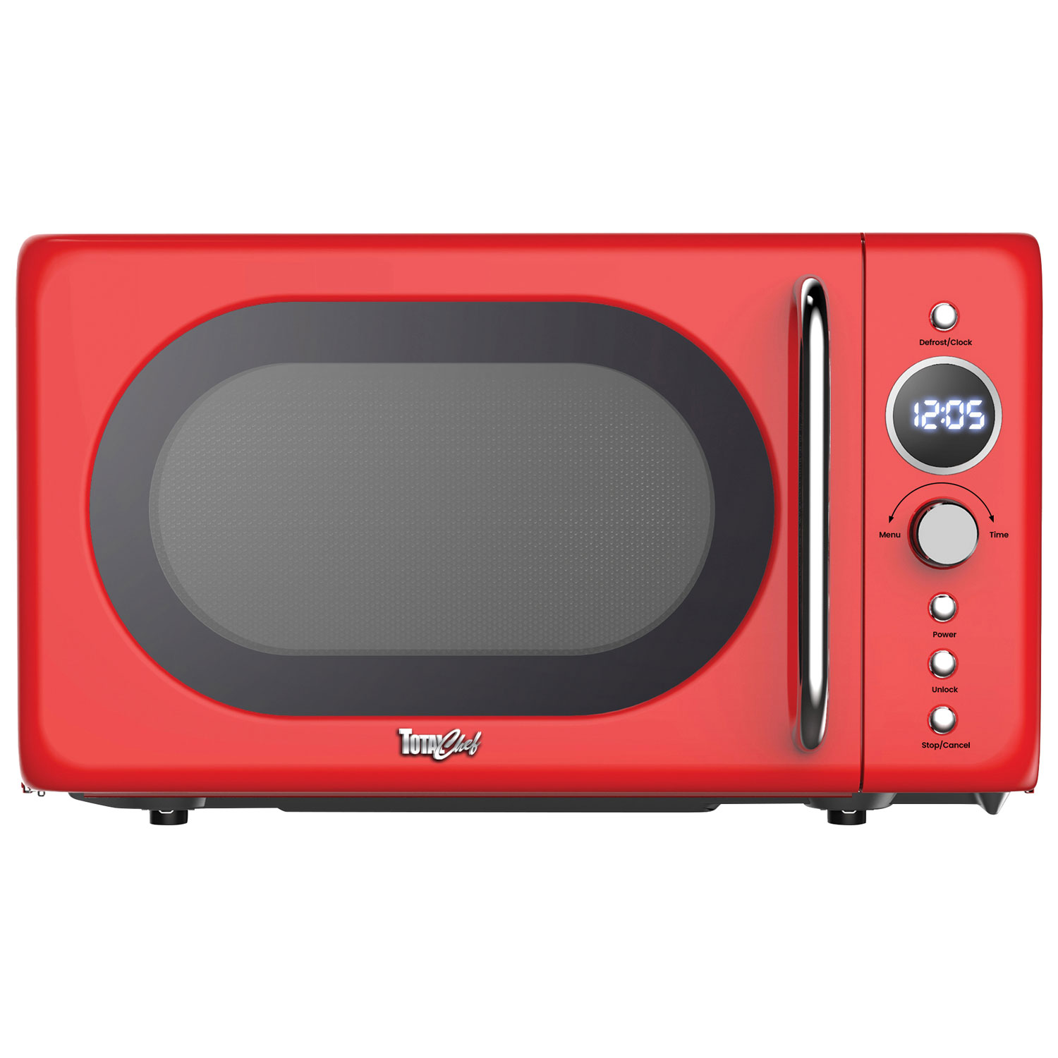 Micro-ondes de comptoir de 0,7 pi³ Retro de Total Chef - Rouge