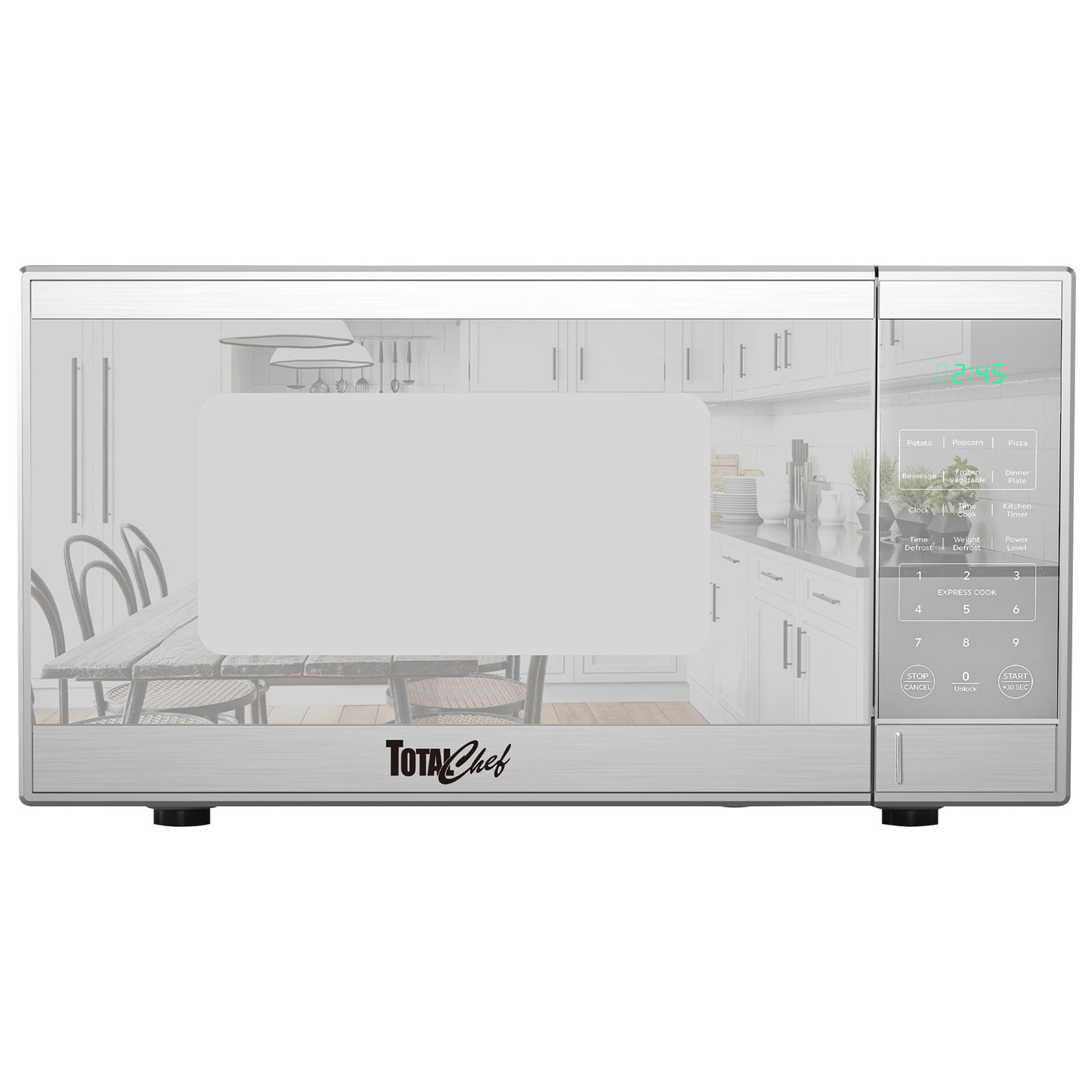 Micro-ondes de comptoir de 0,9 pi³ de Total Chef - Acier inoxydable