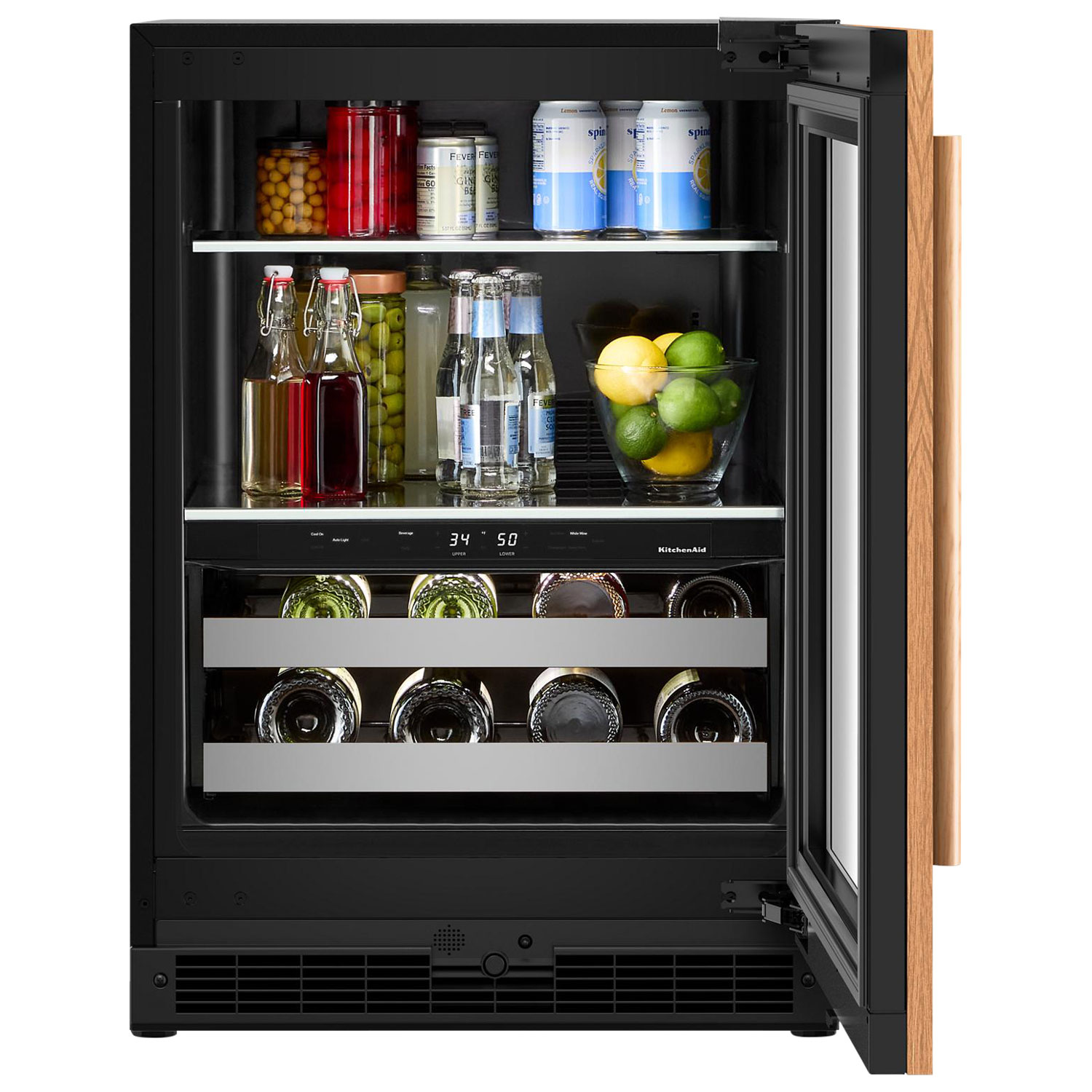 Réfrigérateur de bar de 4,8 pi³ sous le comptoir de KitchenAid - Compatible avec panneau