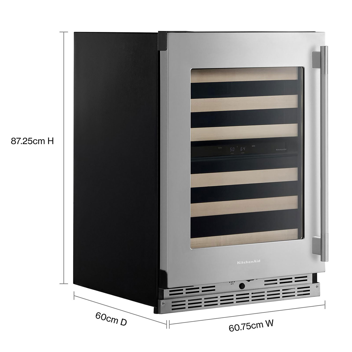 Cellier autonome de 46 bouteilles sous le comptoir de KitchenAid - Fini acier inoxydable PrintShield