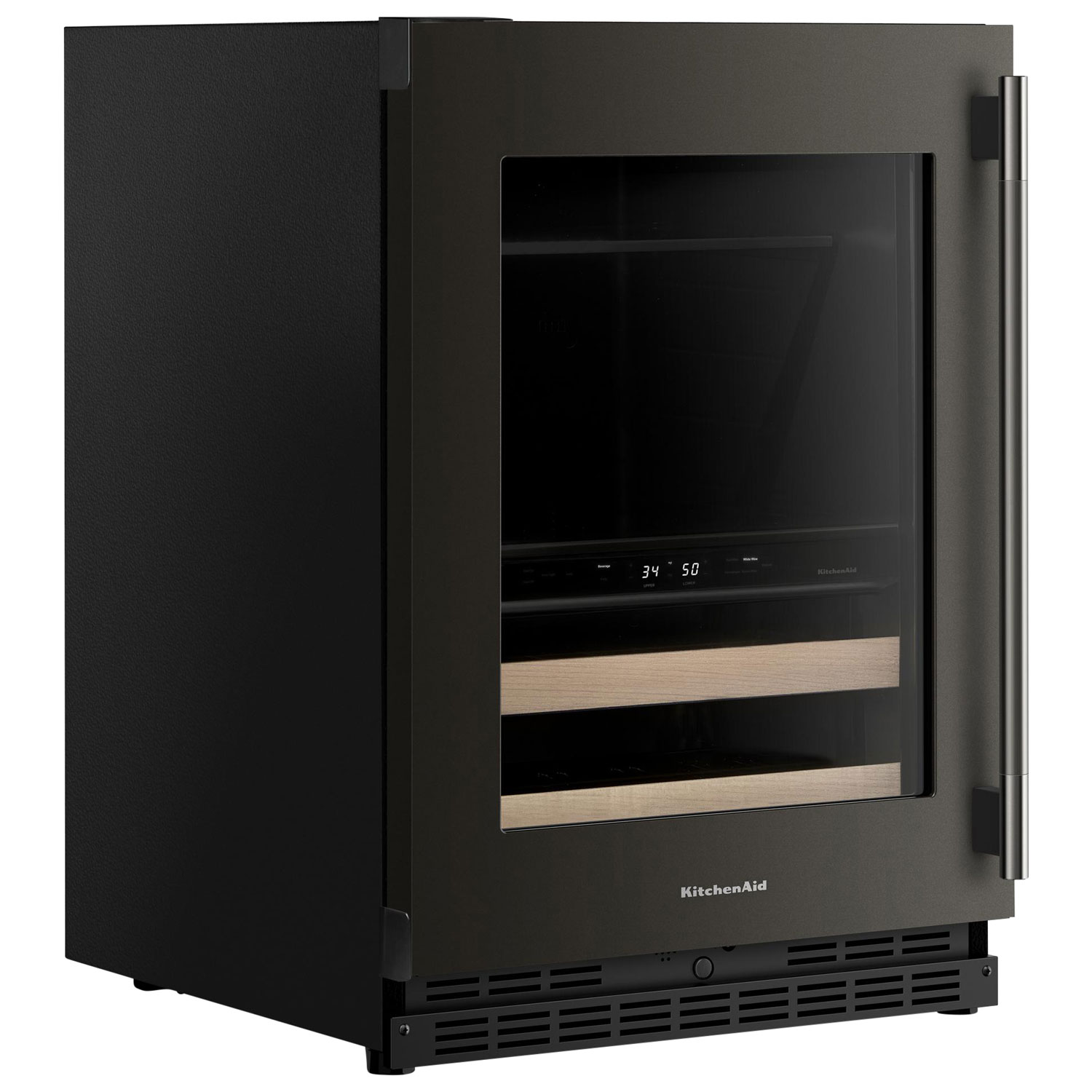 Réfrigérateur à boissons autonome pour 14 bouteilles de KitchenAid - Fonte noire