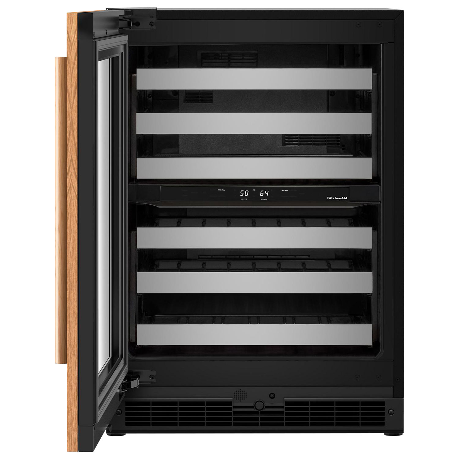 Cellier autonome de 46 bouteilles sous le comptoir de KitchenAid - Compatible avec panneau