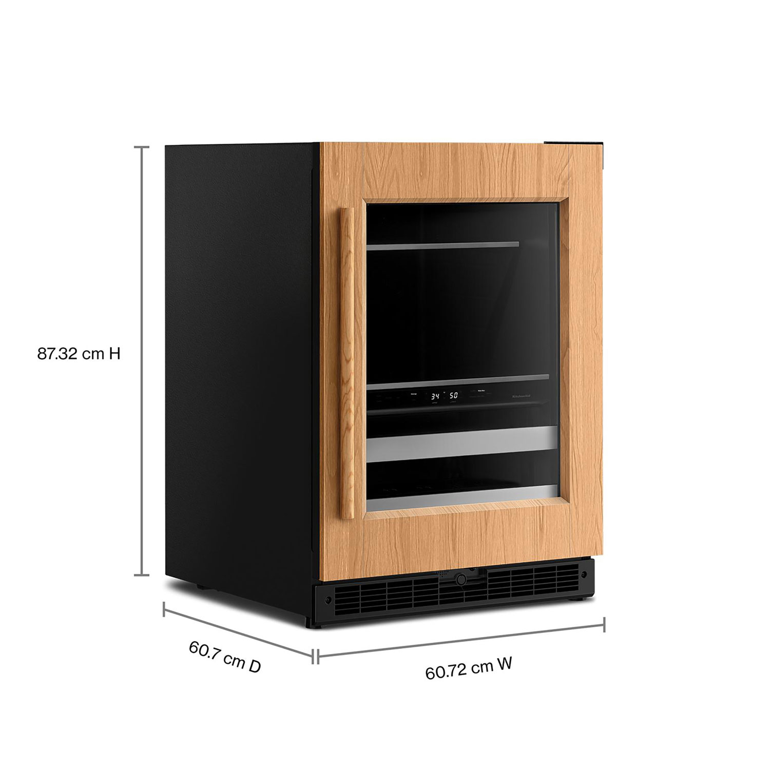 Réfrigérateur de bar de 4,8 pi³ sous le comptoir de KitchenAid - Compatible avec panneau