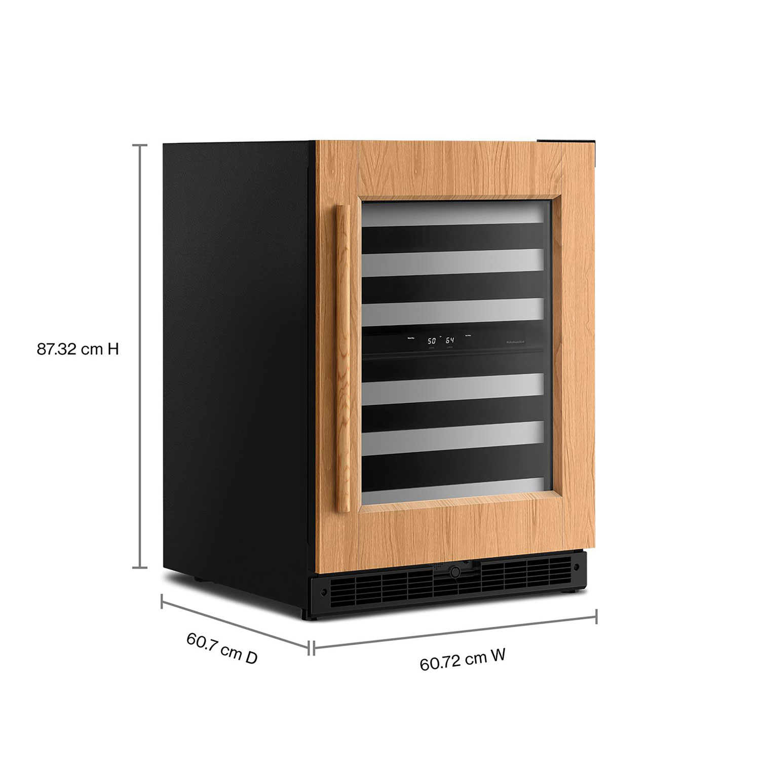 KitchenAid Undercounter 46-Bottle Freestanding Wine Cellar - Panel Ready