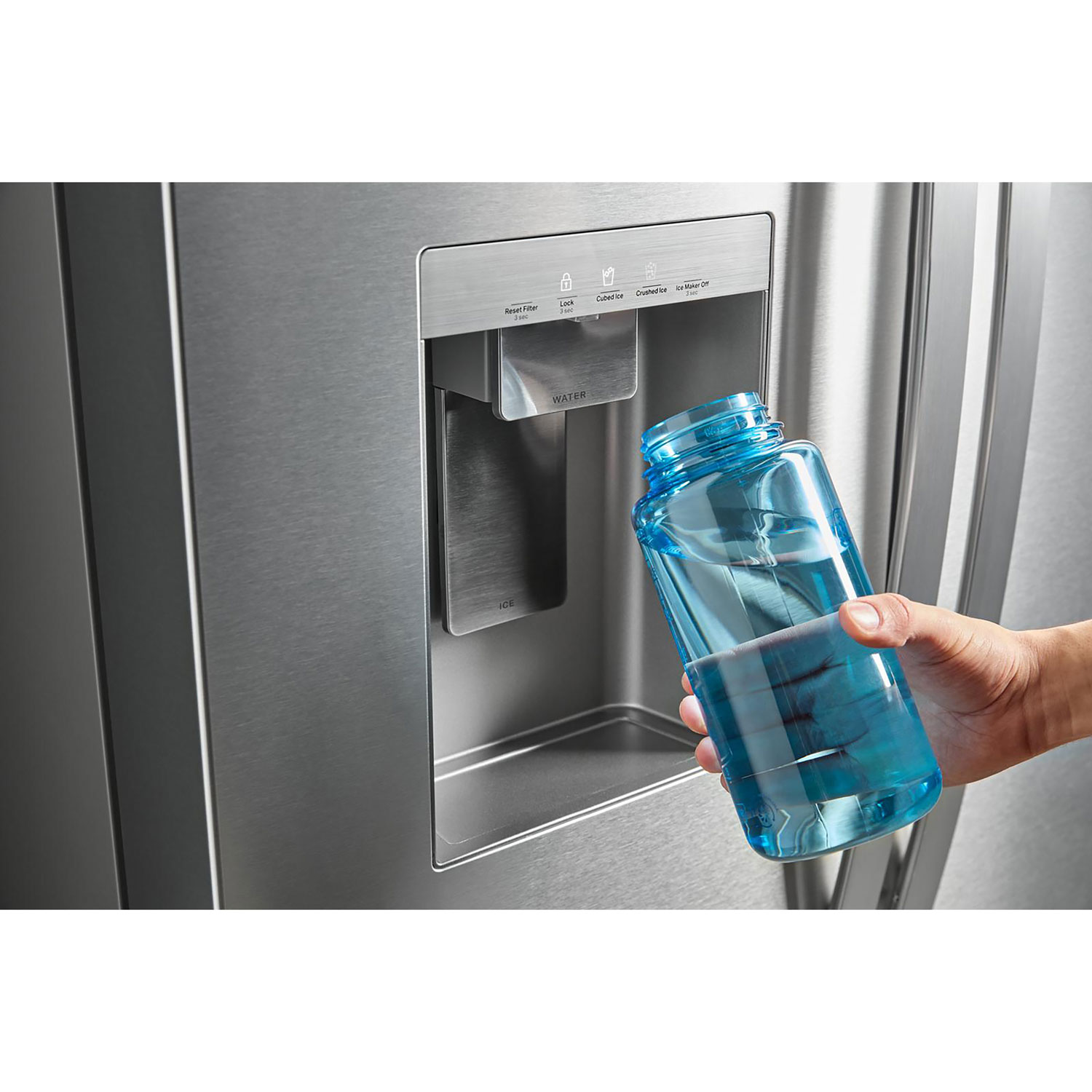 Whirlpool 36" 28.9 Cu Ft French Door Refrigerator w/ Water & Ice Dispenser - Resistant Stainless