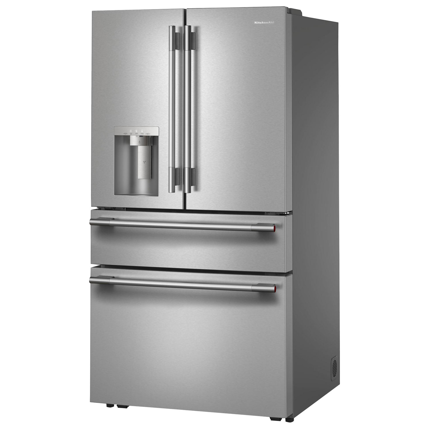 Réfrigérateur à deux portes 28,7 pi³ 36 po avec distributeur d'eau et de glaçons de KitchenAid - Acier inoxydable PrintShield