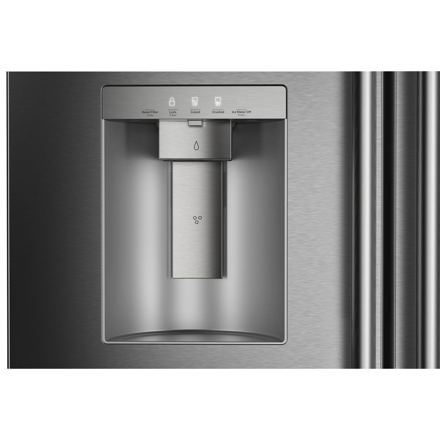 Réfrigérateur à deux portes 28,7 pi³ 36 po avec distributeur d'eau et de glaçons de KitchenAid - Acier inoxydable PrintShield