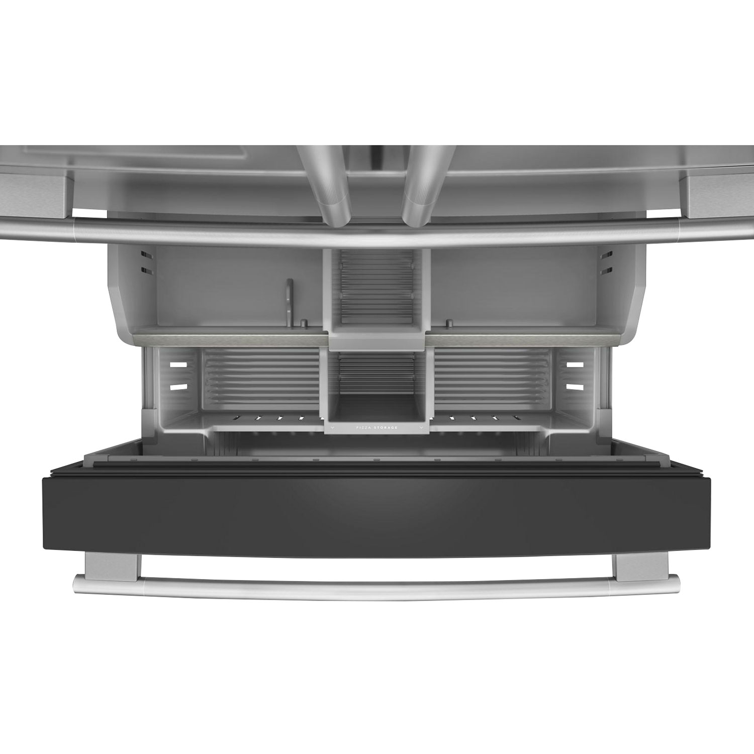 Réfrigérateur à deux portes 28,7 pi³ 36 po avec distributeur d'eau et de glaçons de KitchenAid - Acier inoxydable PrintShield