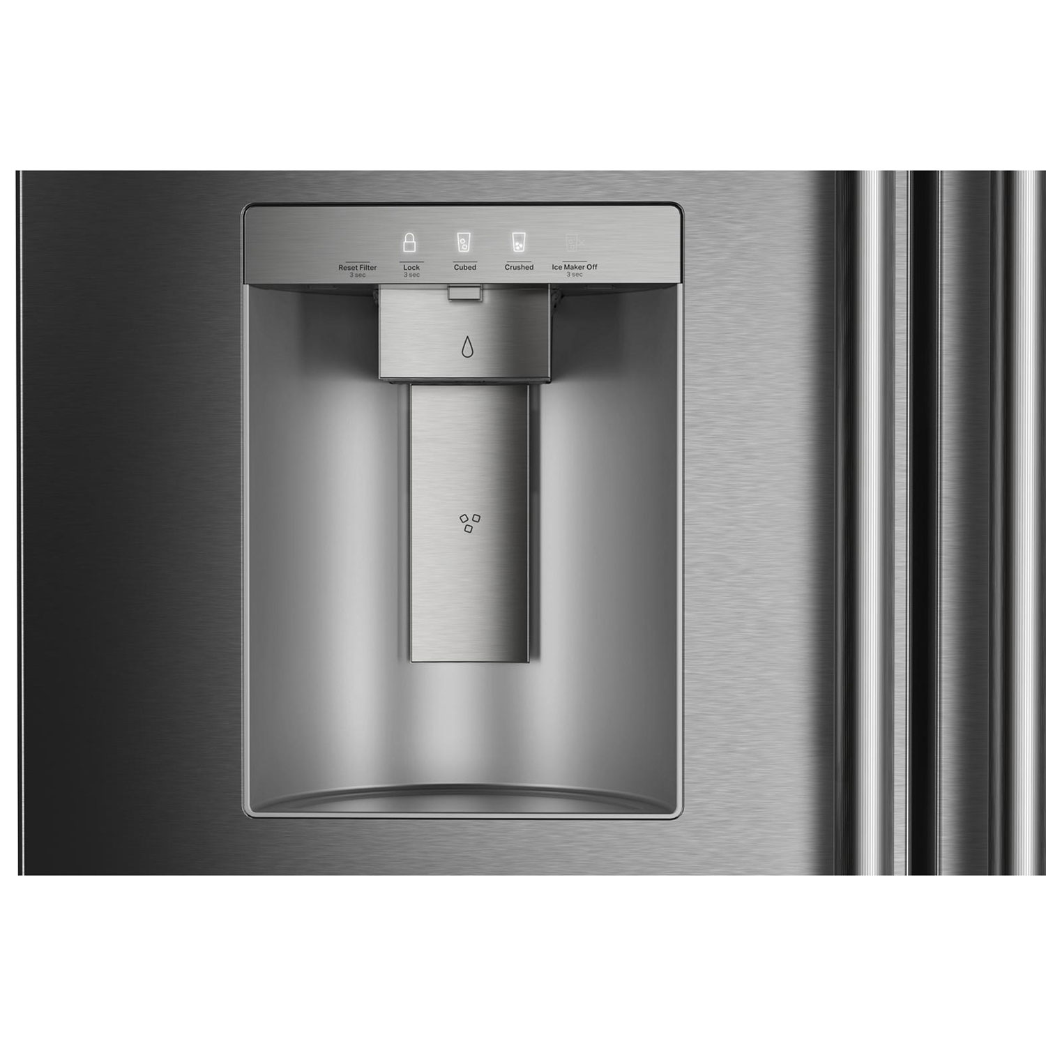 KitchenAid 36" 28.7 Cu. Ft. French Door Refrigerator w/ Water & Ice Dispenser - Black Ore