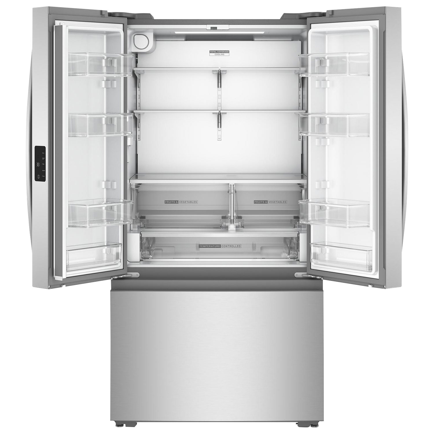 Whirlpool 36" 24.3 Cu Ft French Door Refrigerator w/ Water Dispenser - Fingerprint-Resistant Stainless