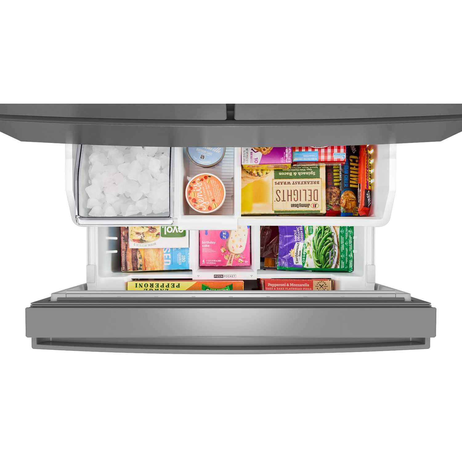 Whirlpool 36" 29.8 Cu Ft French Door Refrigerator w/ Water Dispenser - Fingerprint-Resistant Stainless