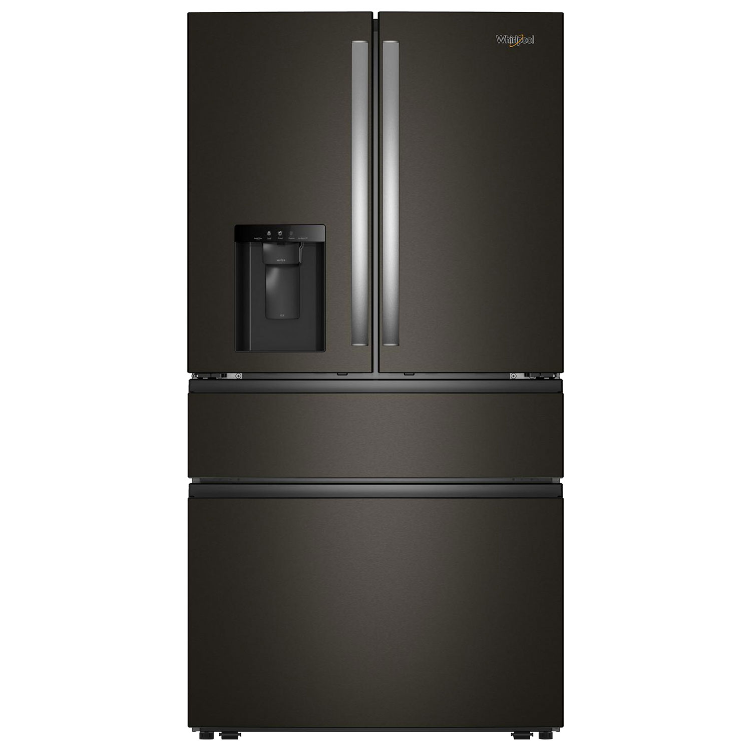 Whirlpool 36" 28.9 Cu. Ft. French Door Refrigerator w/ Water & Ice Dispenser - Print Resist Black SS