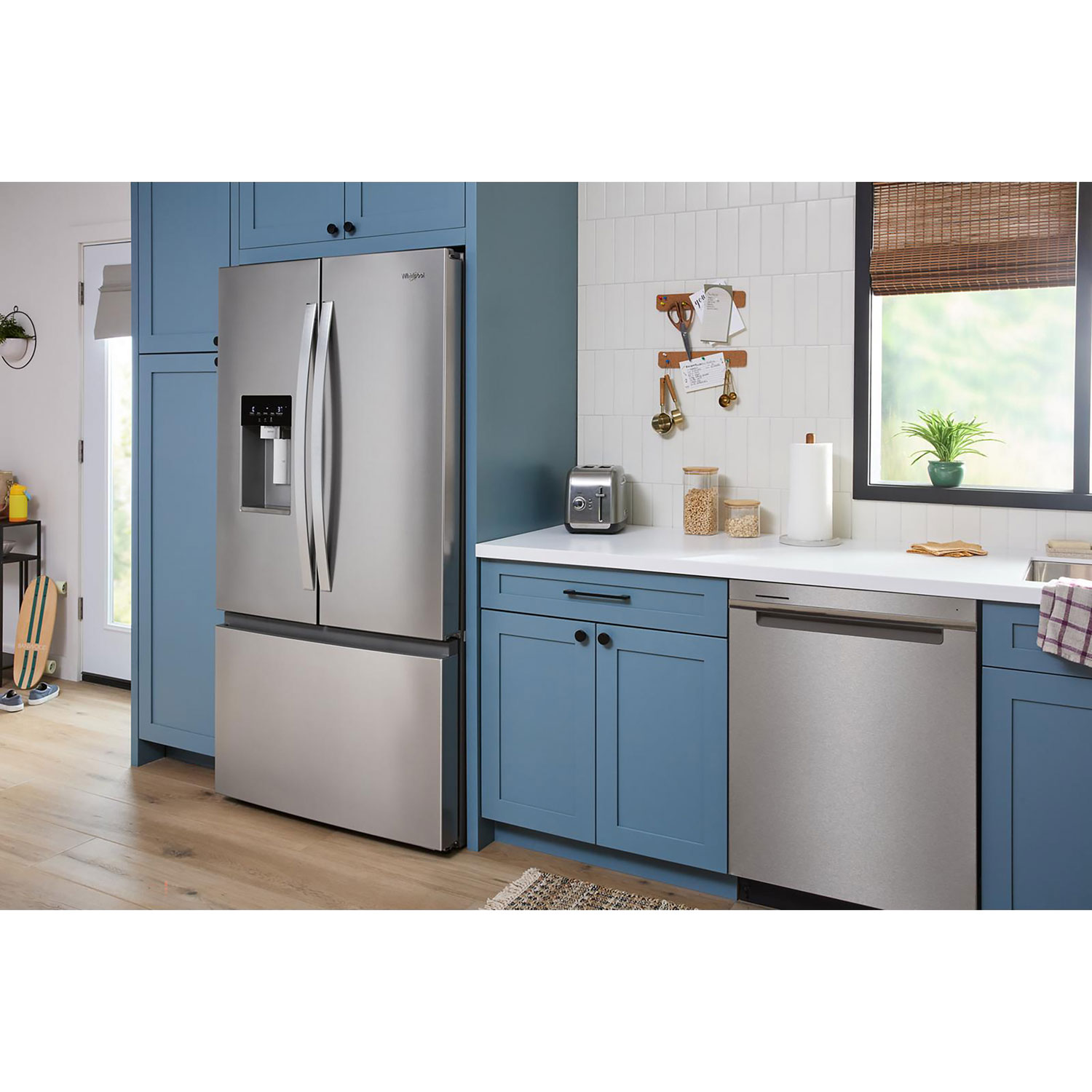 Whirlpool 36" 23.4 Cu Ft French Door Refrigerator w/ Water & Ice Dispenser - Stainless
