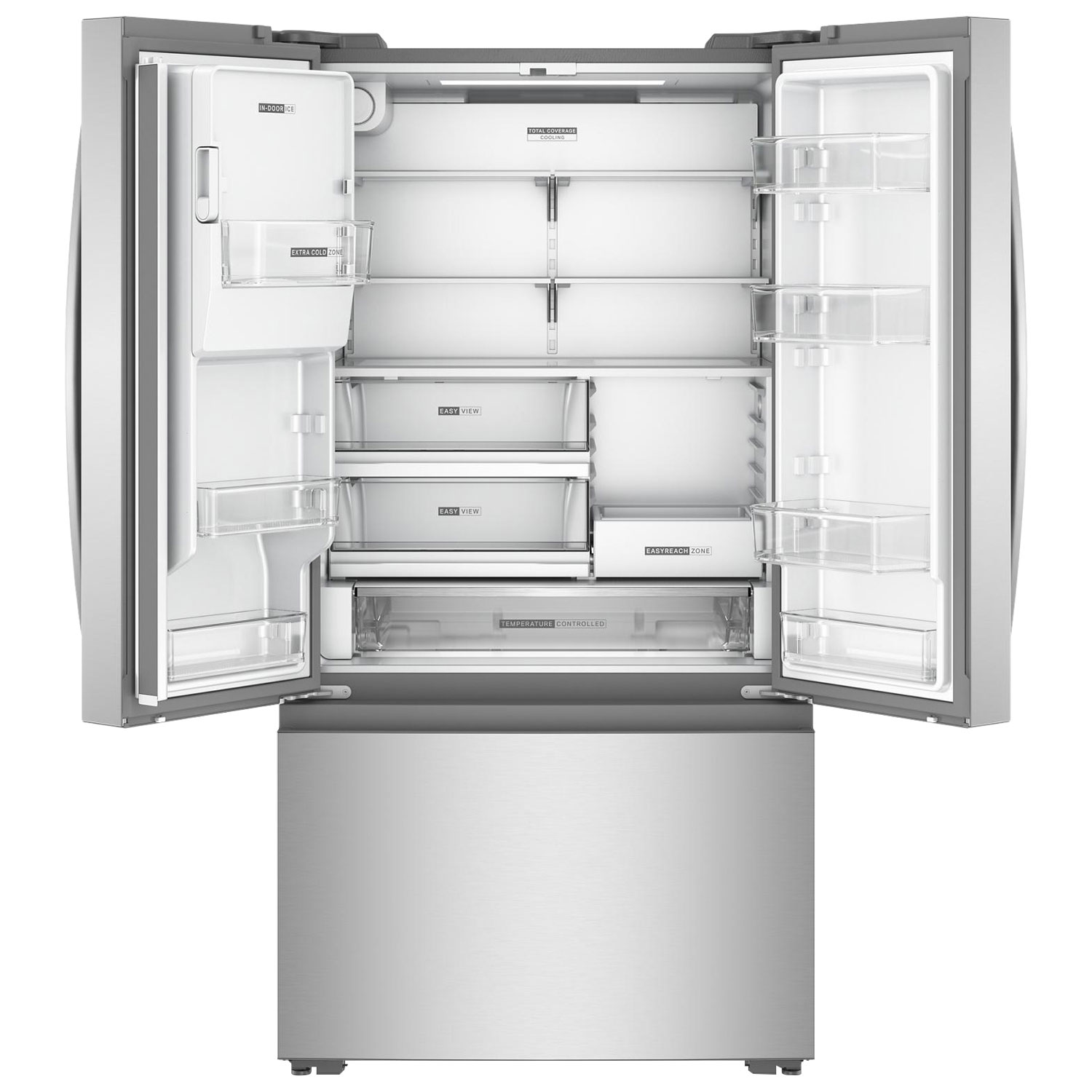 Whirlpool 36" 23.4 Cu Ft French Door Refrigerator w/ Water & Ice Dispenser - Stainless