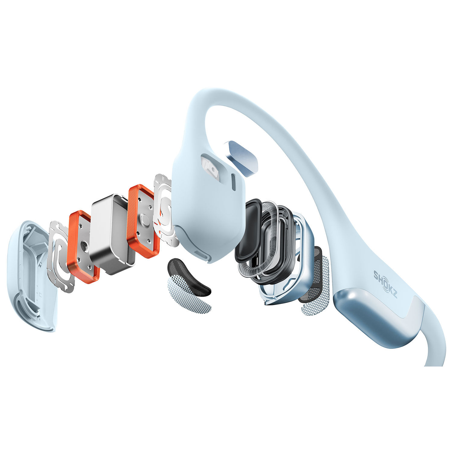 Écouteurs ouverts Bluetooth USB-C OpenRun Pro 2 de Shokz - Bleu