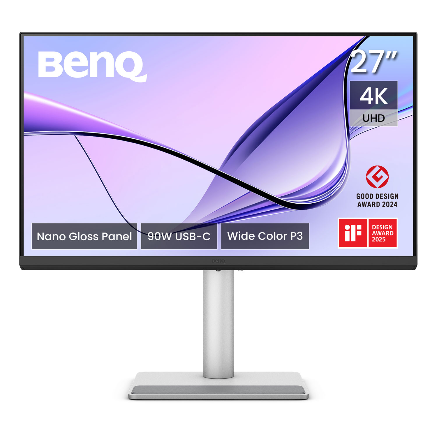 BenQ 27" 4K Ultra HD 60Hz 5ms GTG IPS LED Nano Gloss Monitor for MacBook - Silver