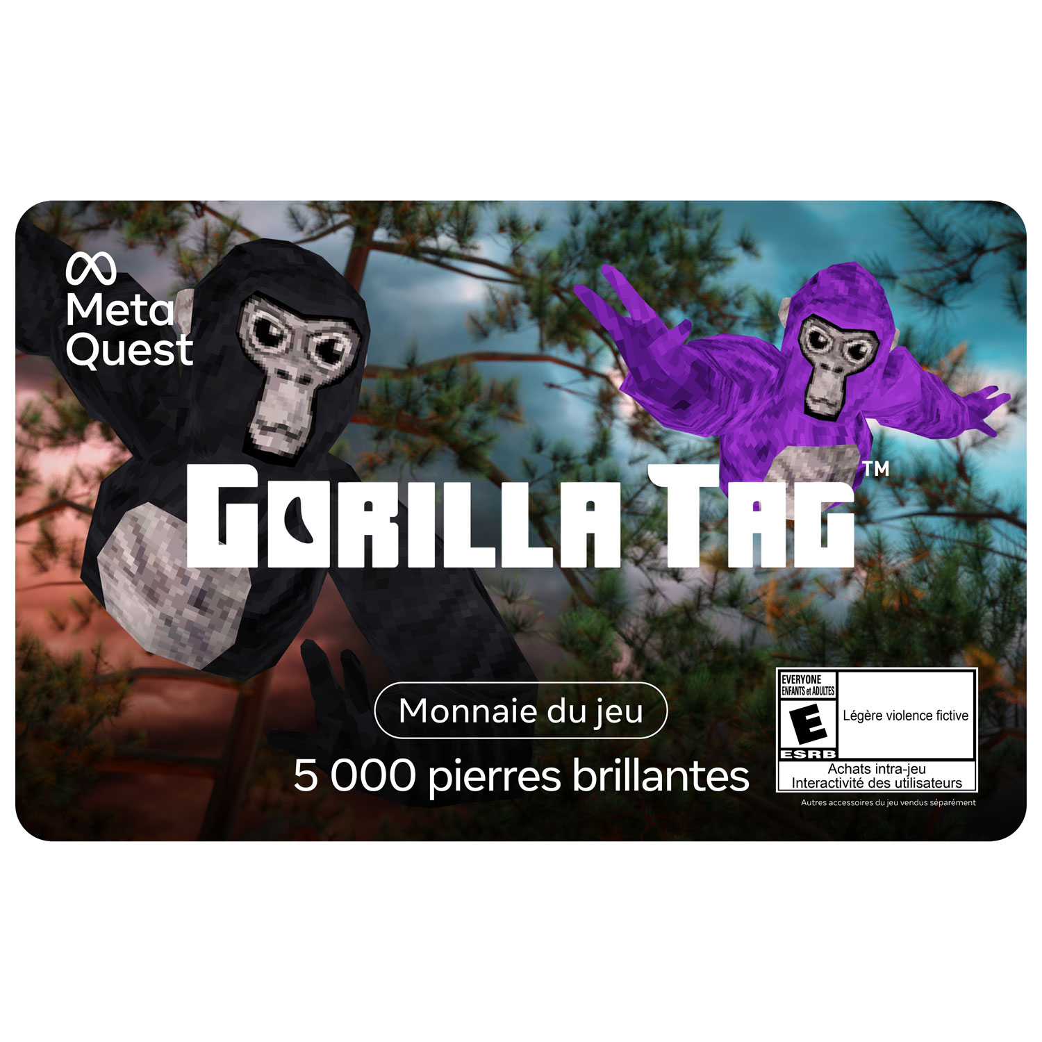 Meta Quest Gift Card - Gorilla Tag 5000 Shiny Rocks - Digital Download