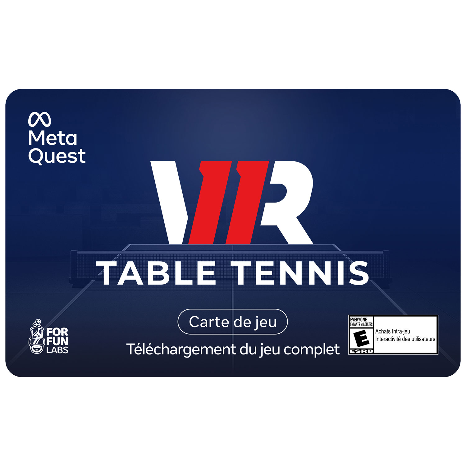 Carte-cadeau Meta Quest - Eleven Table Tennis en RV - Téléchargement numérique