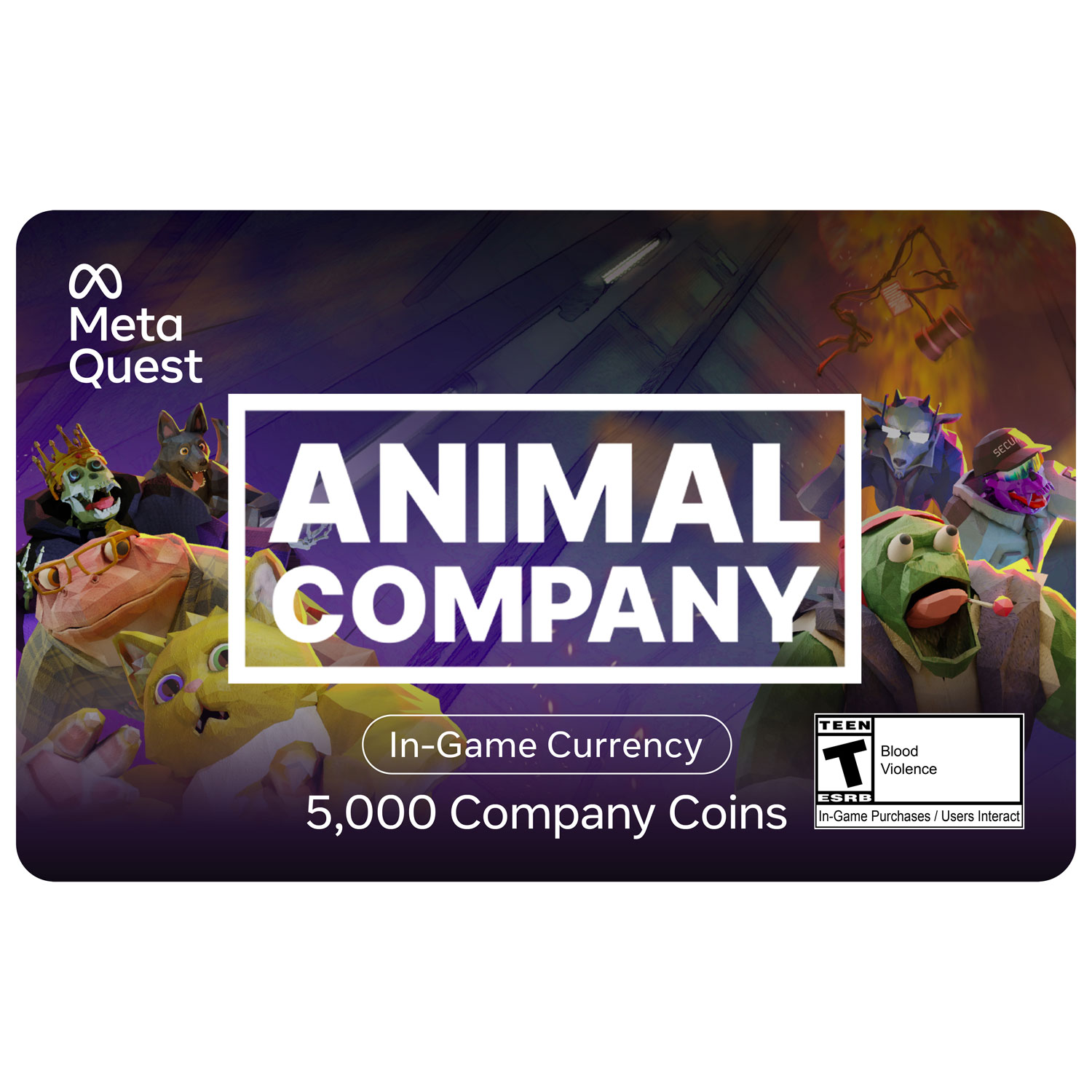 Carte-cadeau Meta Quest - 5000 pièces pour Animal Company - Téléchargement numérique