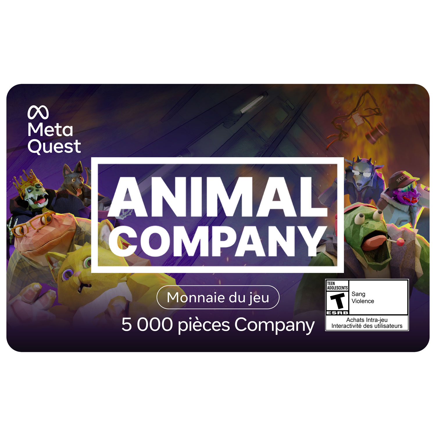 Carte-cadeau Meta Quest - 5000 pièces pour Animal Company - Téléchargement numérique