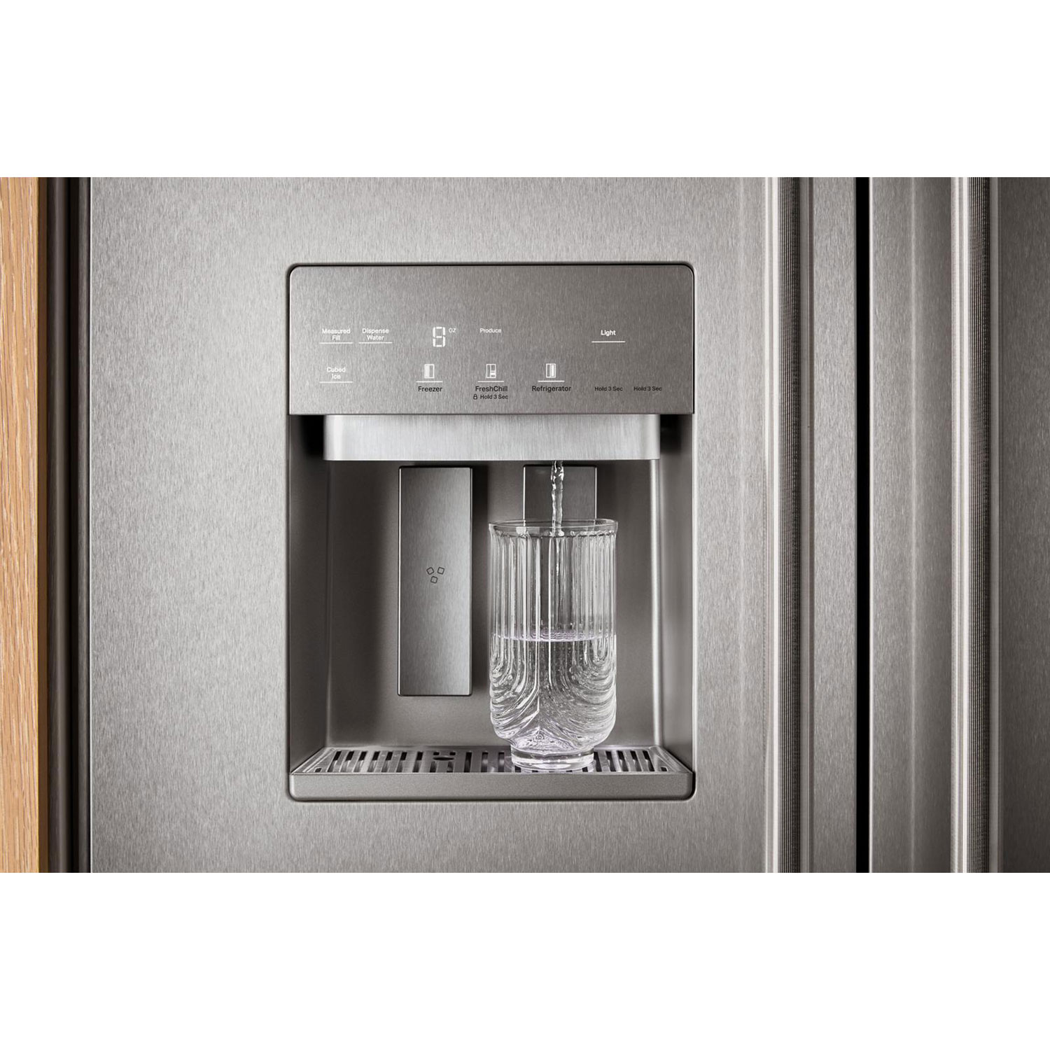 Réfrigérateur à congélateur juxtaposé 20,8 pi³ 36 po avec distributeur d'eau et de glaçons de KitchenAid - Acier inoxydable